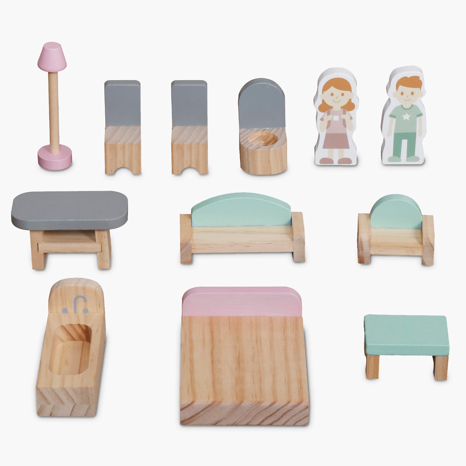 Casita de Muñecas Infantil de Madera Dana Multicolor