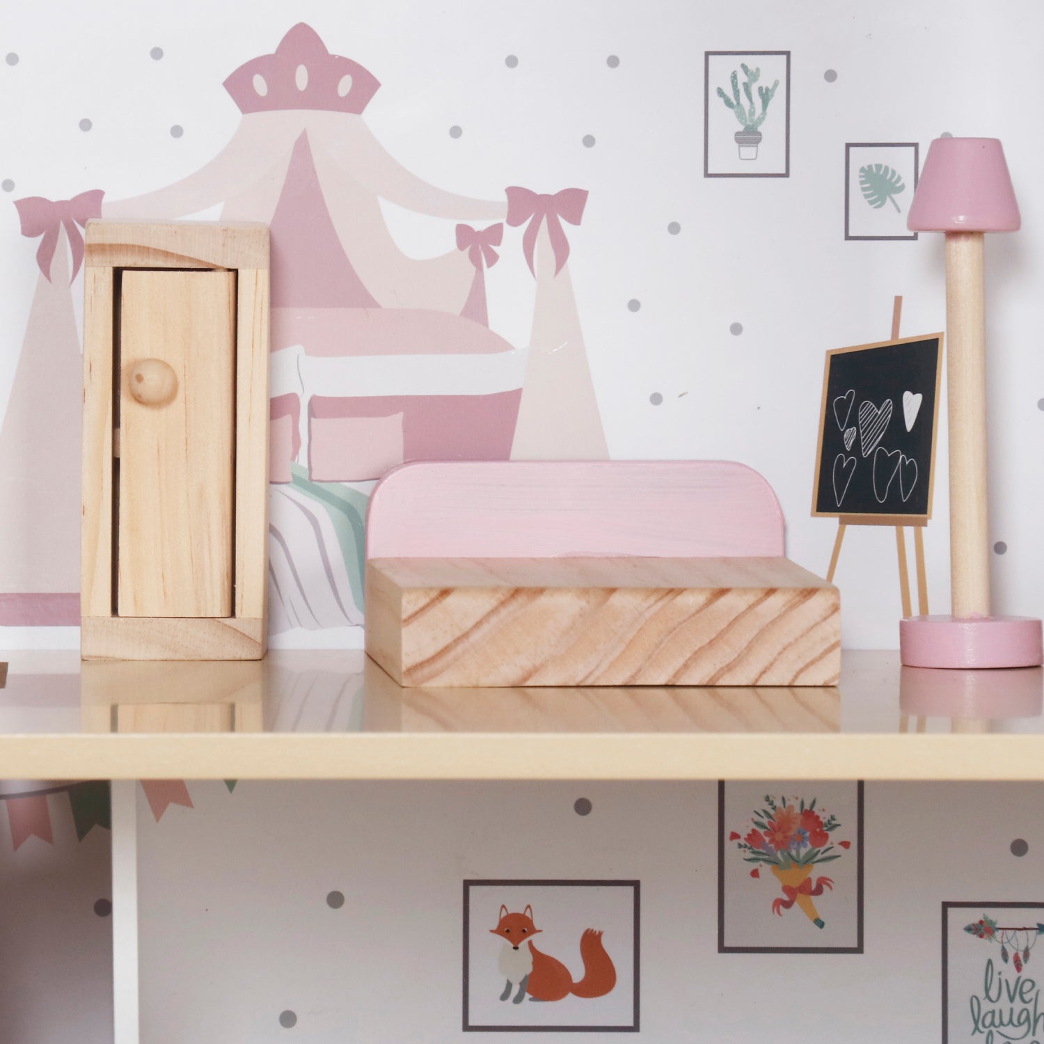 Casita de Muñecas Infantil de Madera Dana Multicolor