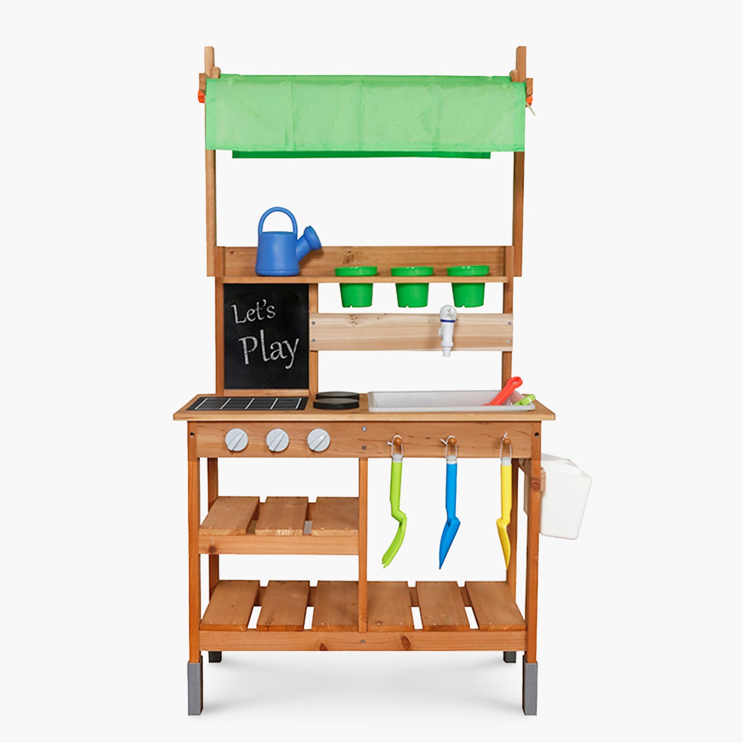 Estación de Jardinería Infantil de Madera Natural