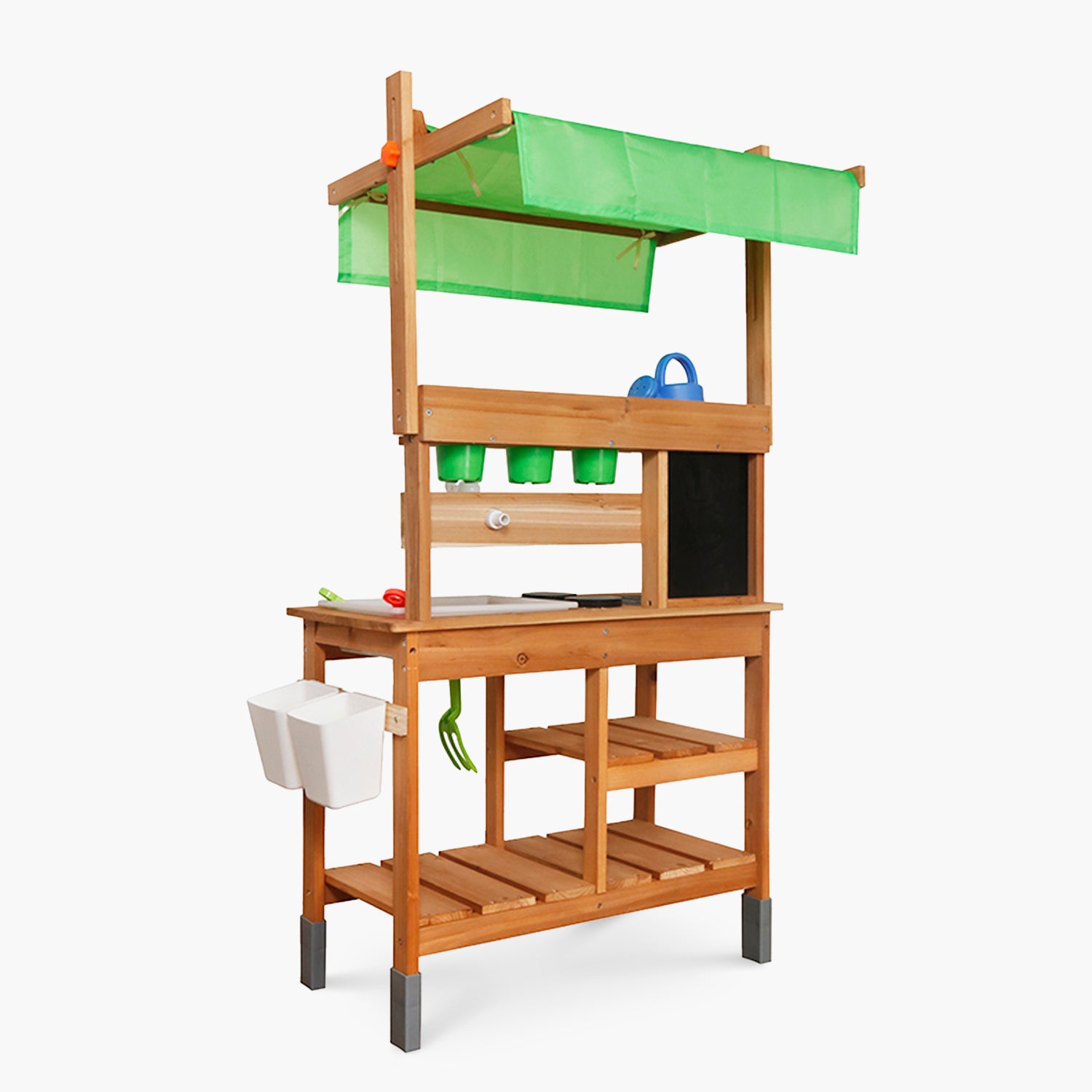 Estación de Jardinería Infantil de Madera Natural