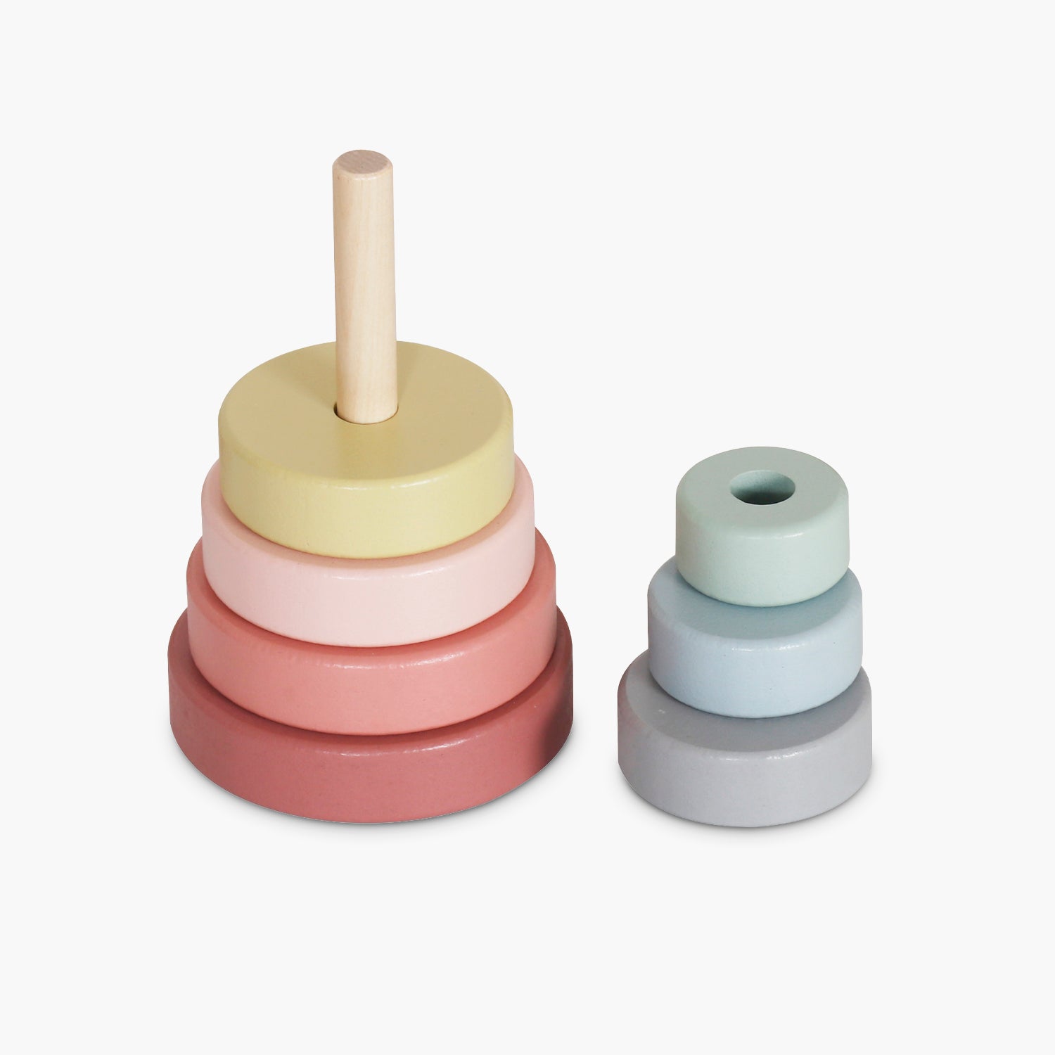 Figuras Apilables Infantil de Madera Rosado