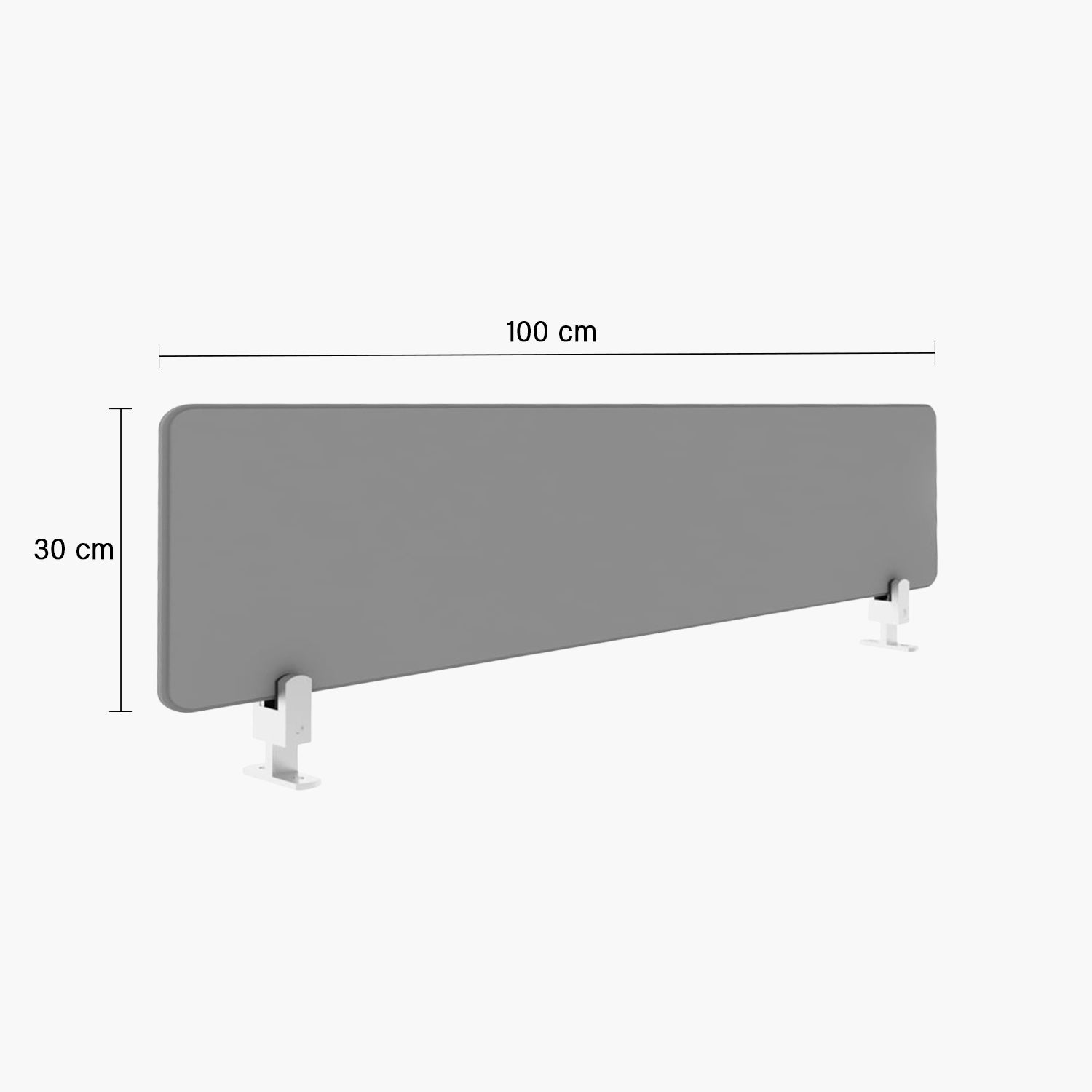 Separador PVC para escritorio Neo de 120 Gris Claro