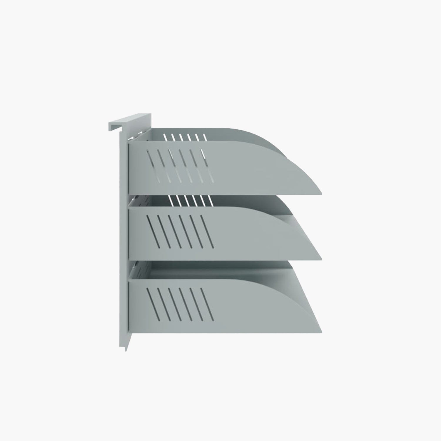 Bandeja Triple Porta Documentos Colgante Gris claro