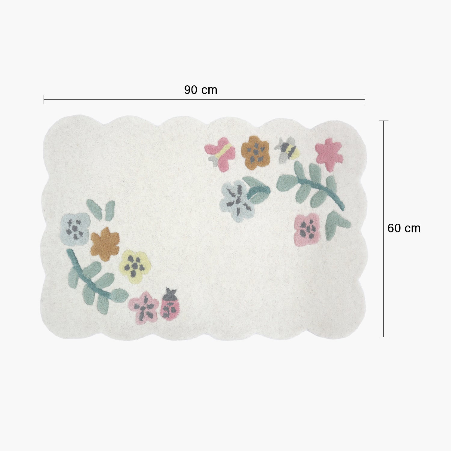 Alfombra Flores 60x90