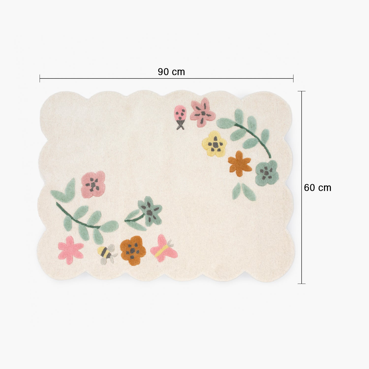 Alfombra Flores 60x90