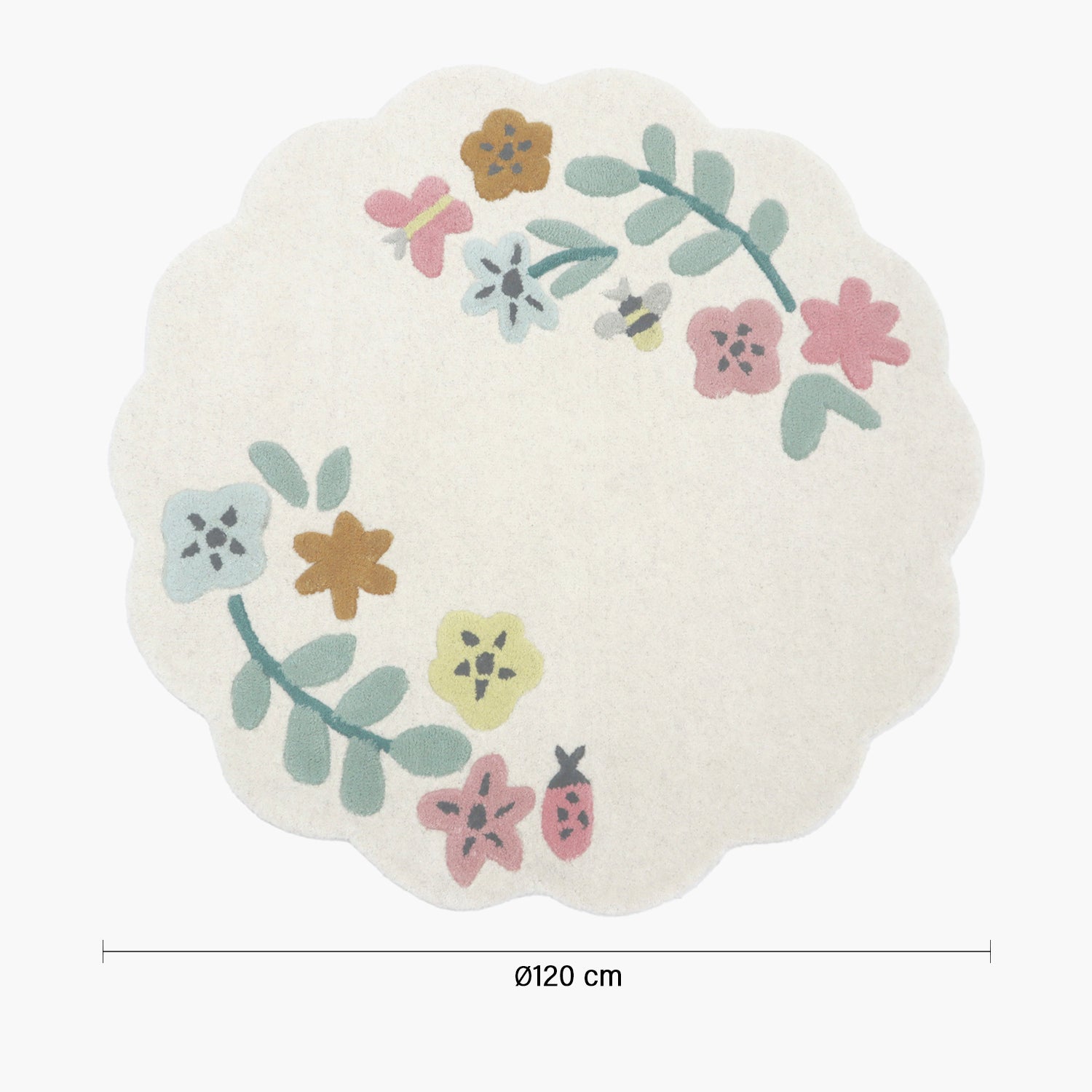 Alfombra Flores Diam 120