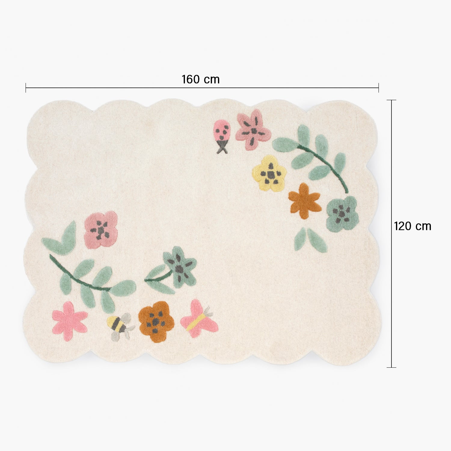 Alfombra Flores 120x160