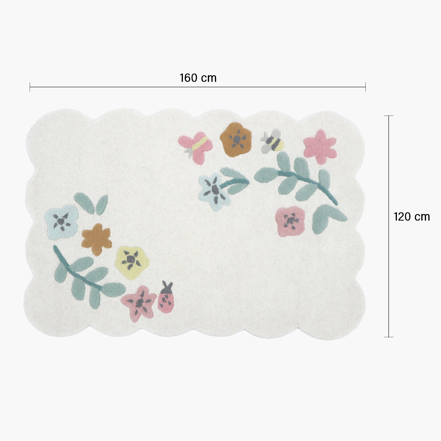 Alfombra Flores 120x160