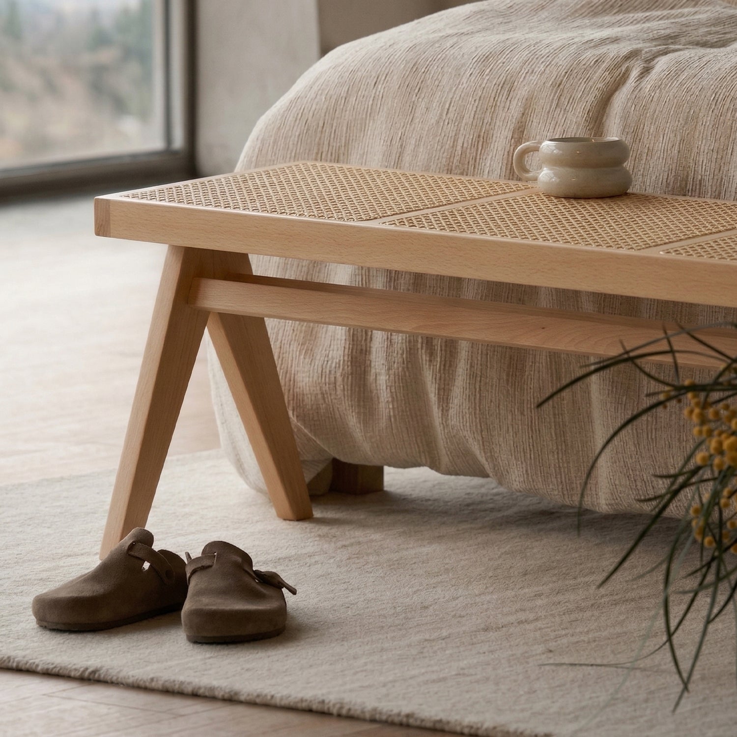 Banqueta Madera Pierre Natural