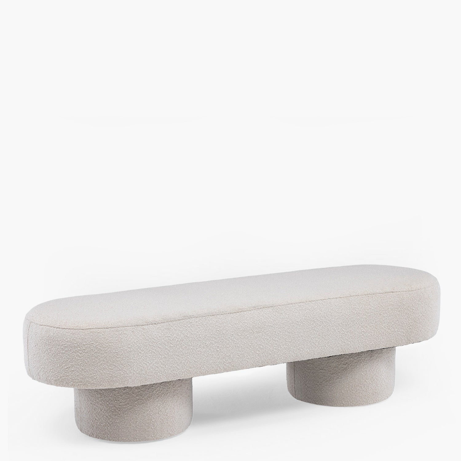 Banqueta Tapizada Benji Crema