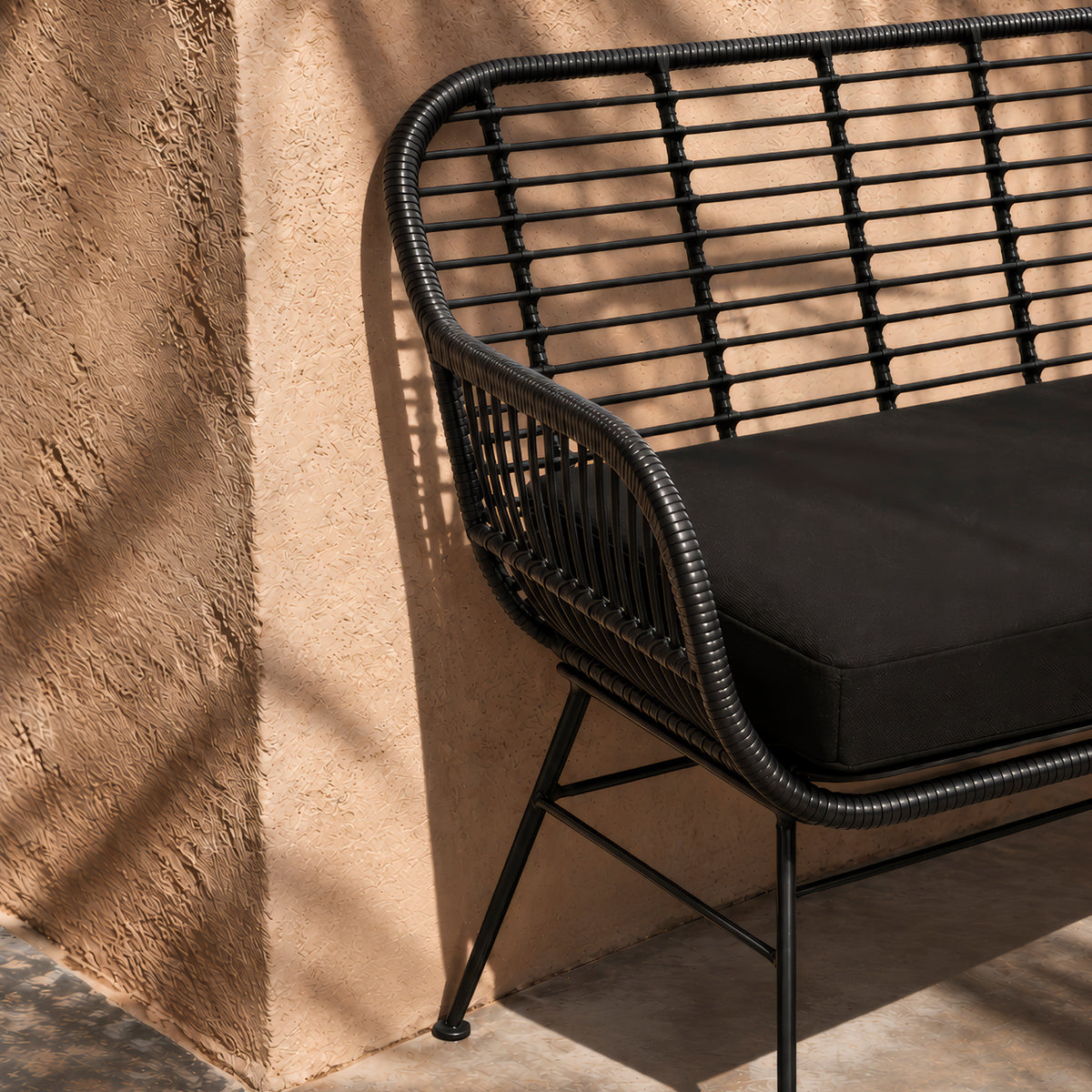 Banca Ratan Sintético Creta Negro