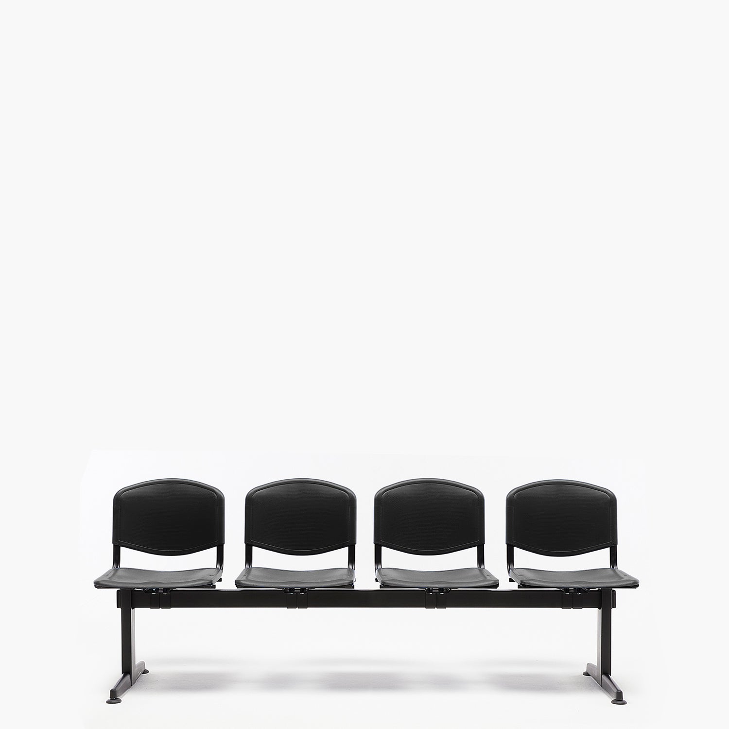 Banqueta Oficina Pata Recta ISO PP 4C Negro Base Negro - Form Design