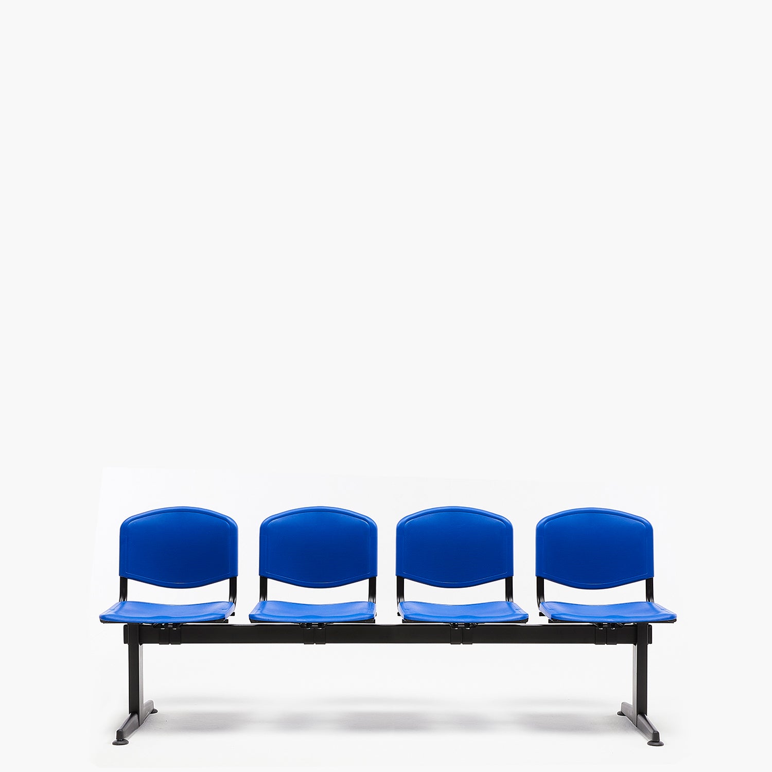 Banqueta Oficina Pata Recta ISO PP 4C Azul Base Negro - Form Design