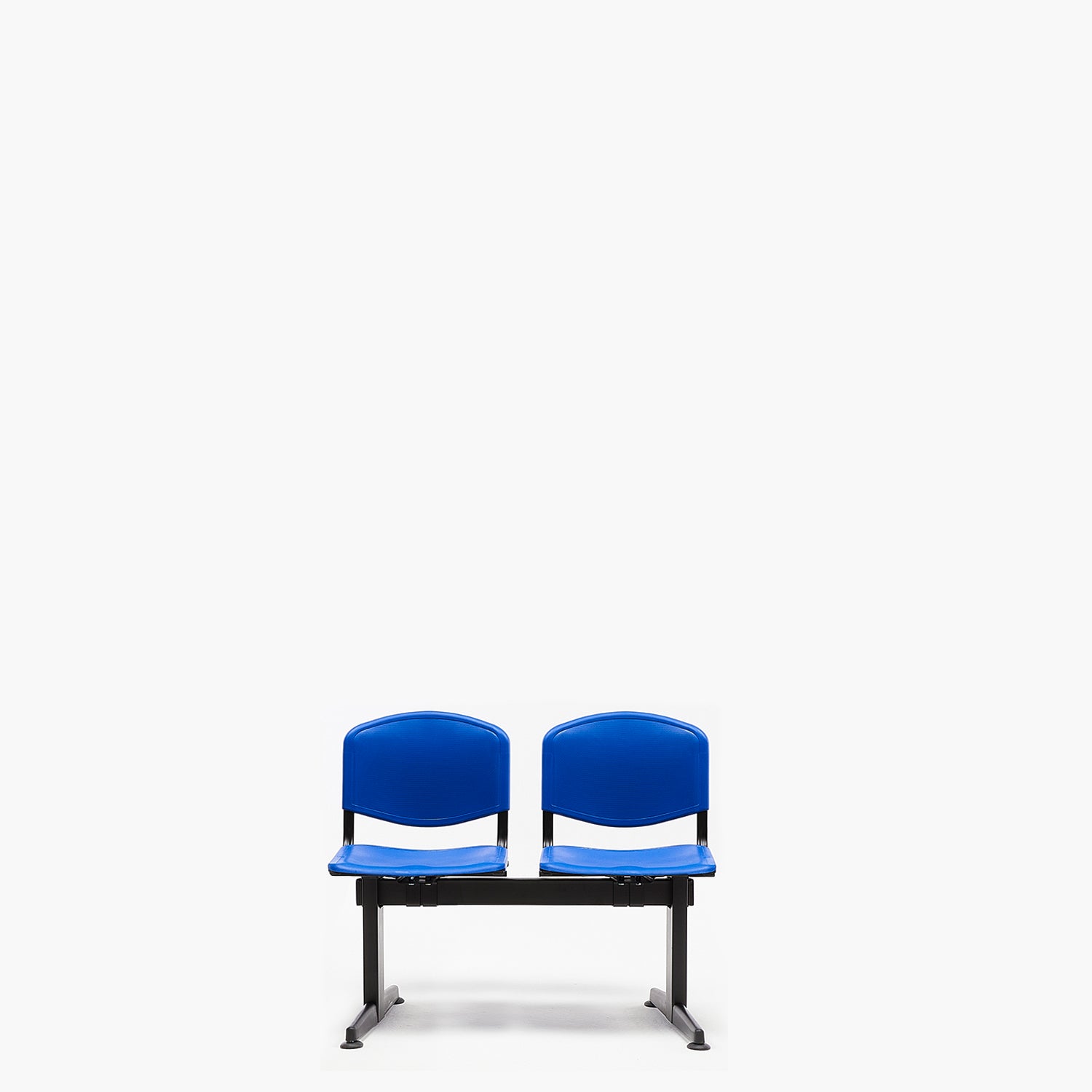 Banqueta Oficina Pata Recta ISO PP 2C Azul Base Negro - Form Design