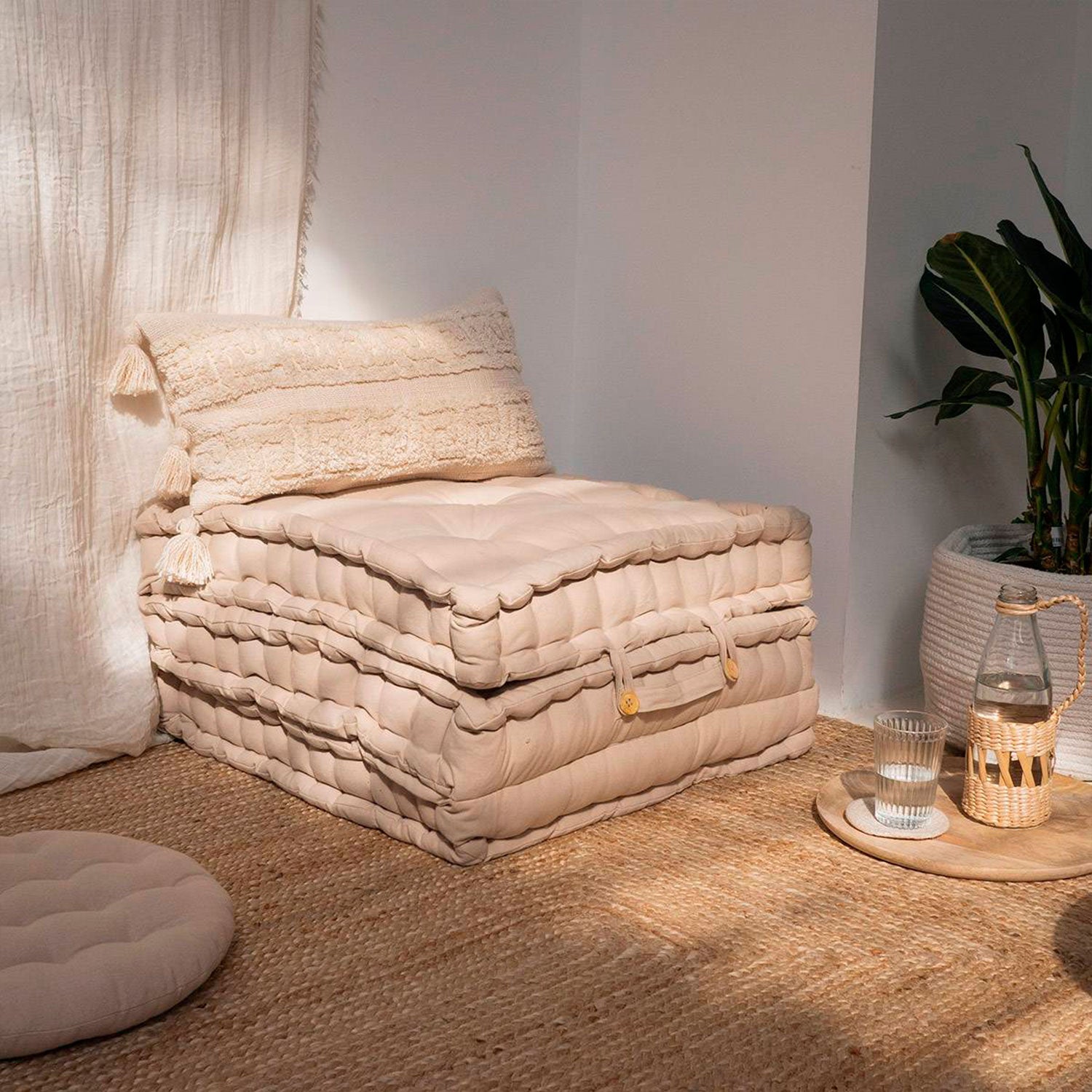 Cojin de Suelo Gavema 60x60x10 Lino - Form Design