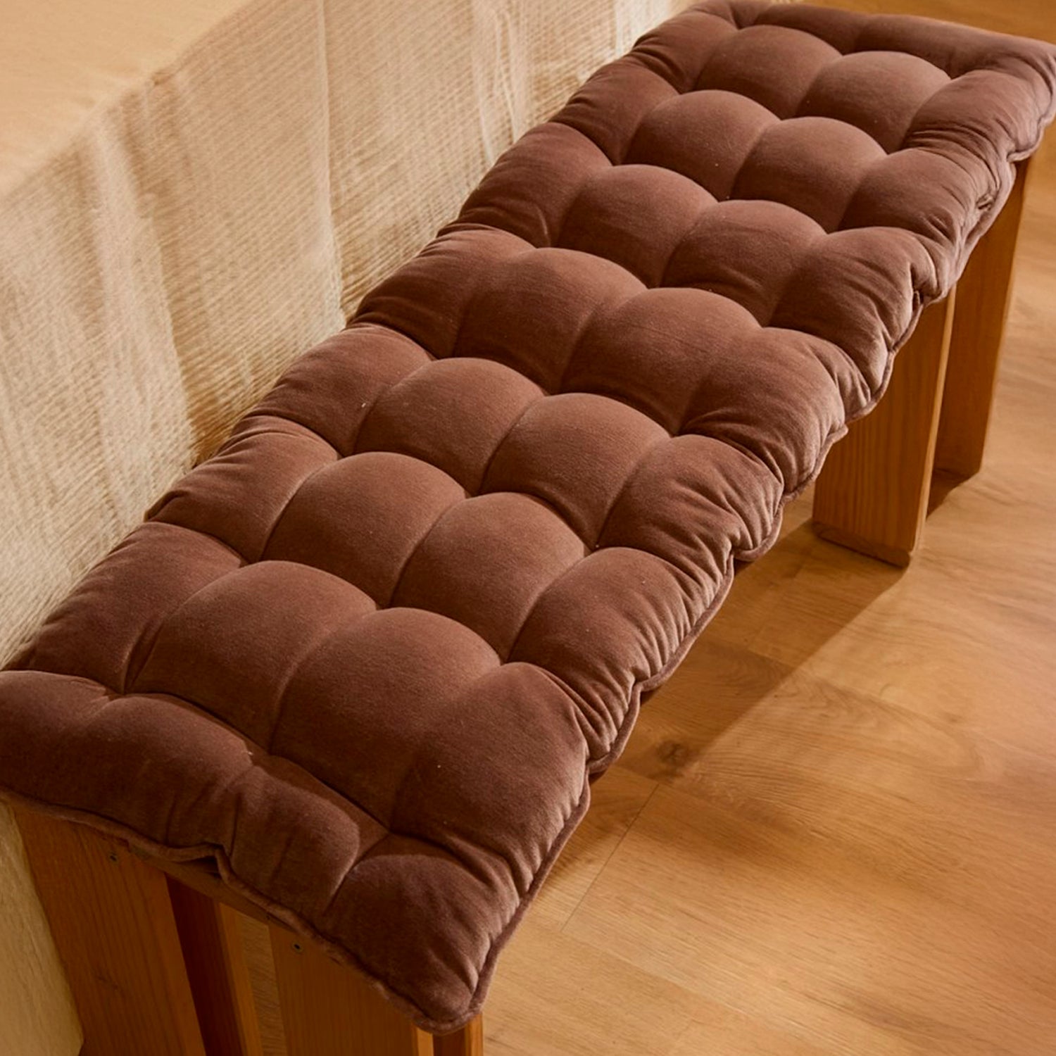 Cojín Velur 120x40x4 Café