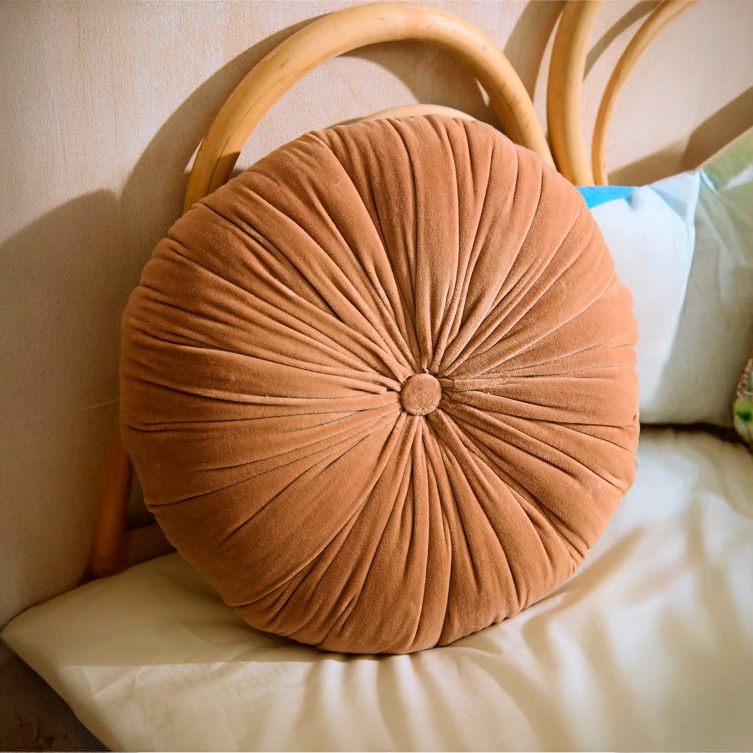 Cojín Velur 40x8 Rosa Envejecido