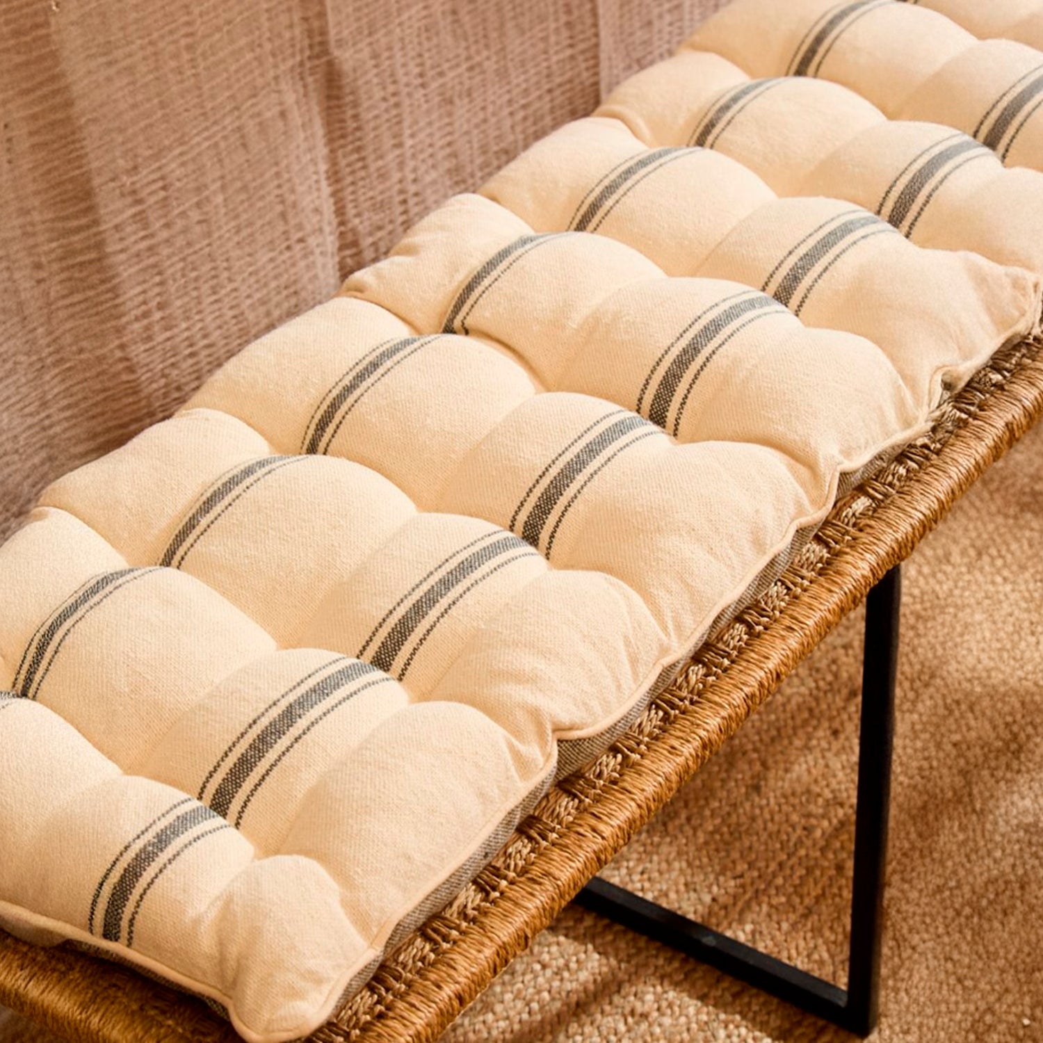 Cojín de Banqueta Bari Gris Oscuro 120x40x4