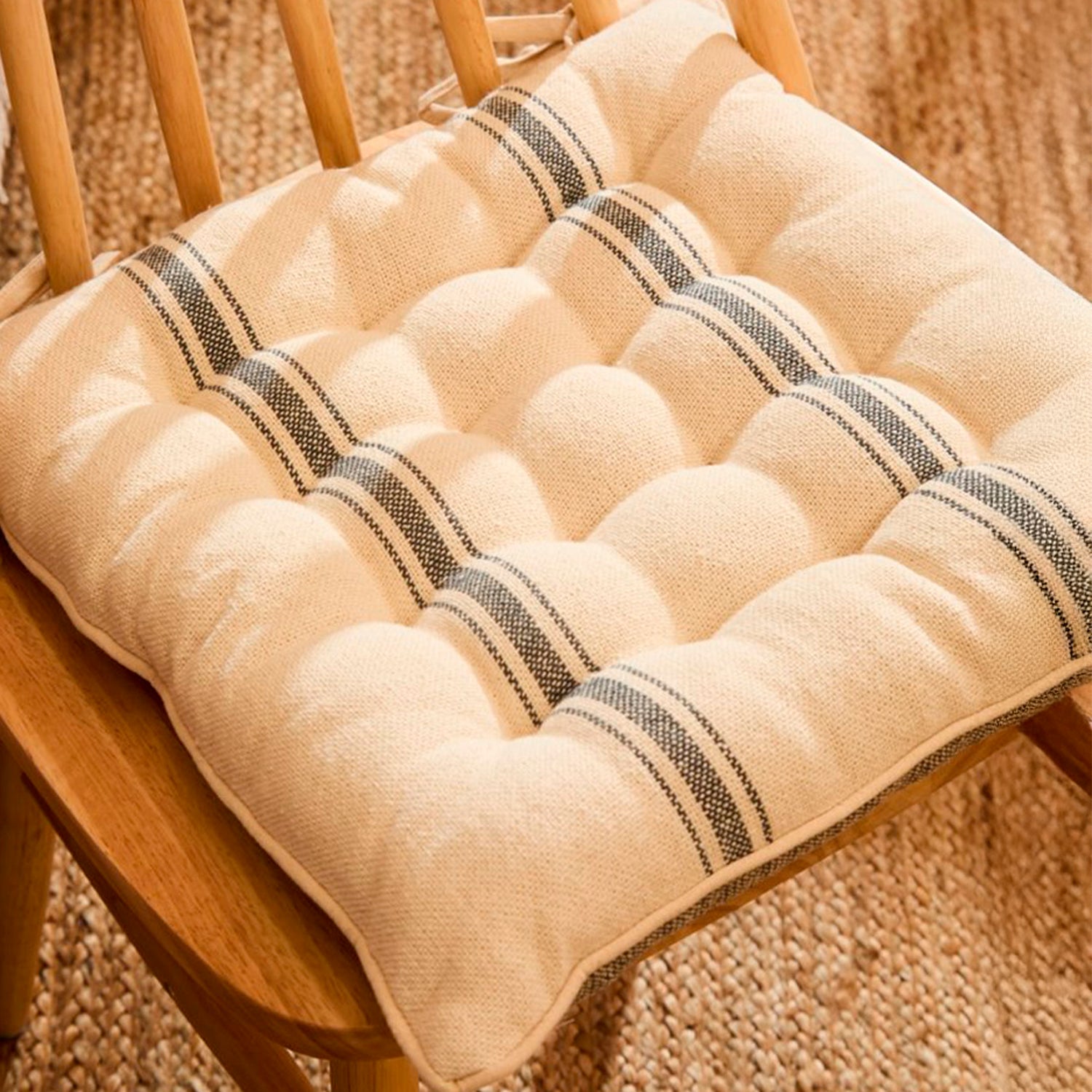 Cojín de Silla Bari Gris Oscuro 40x40x4