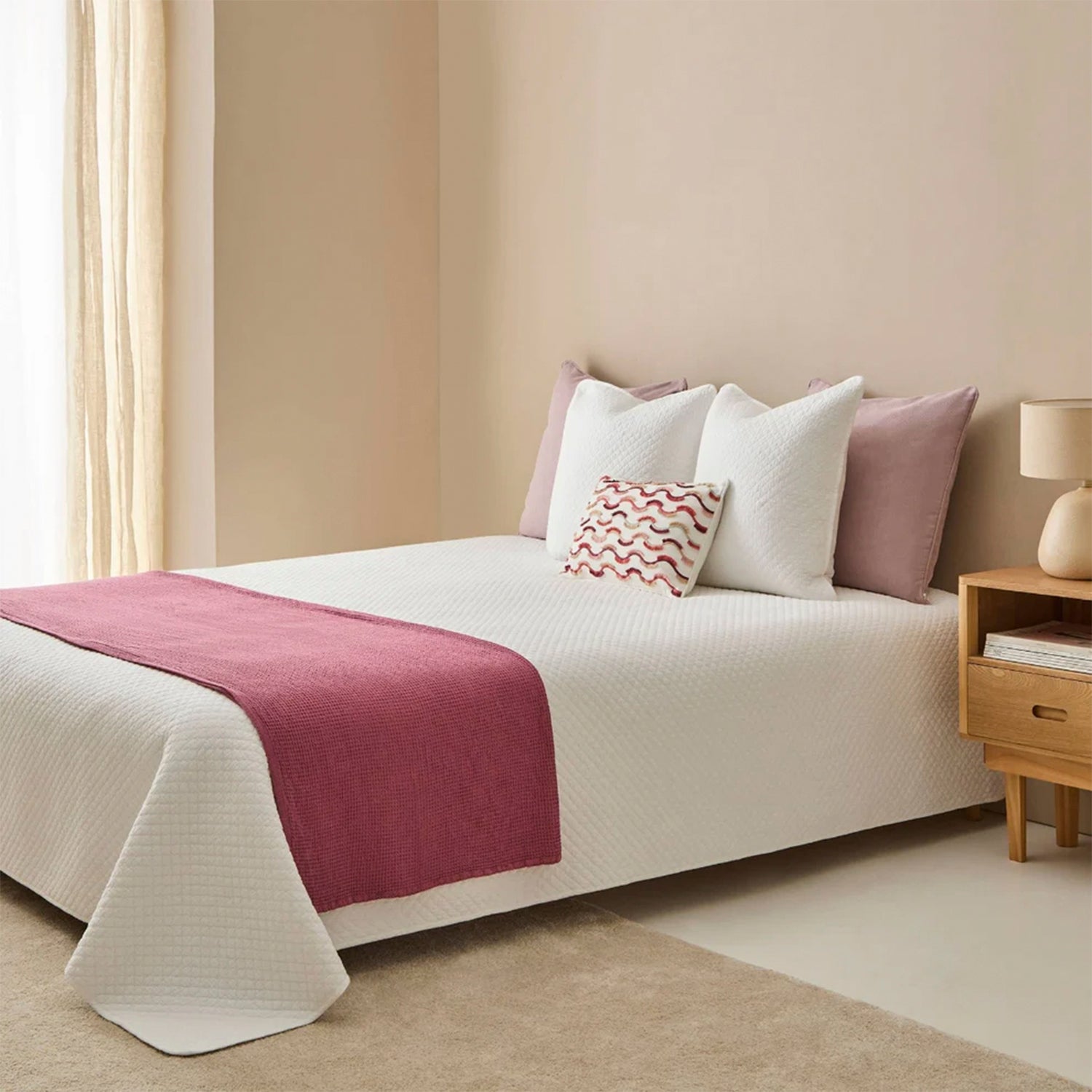 Colcha Cherancob 240x270 Blanco (Cama 2 Plazas o Queen)