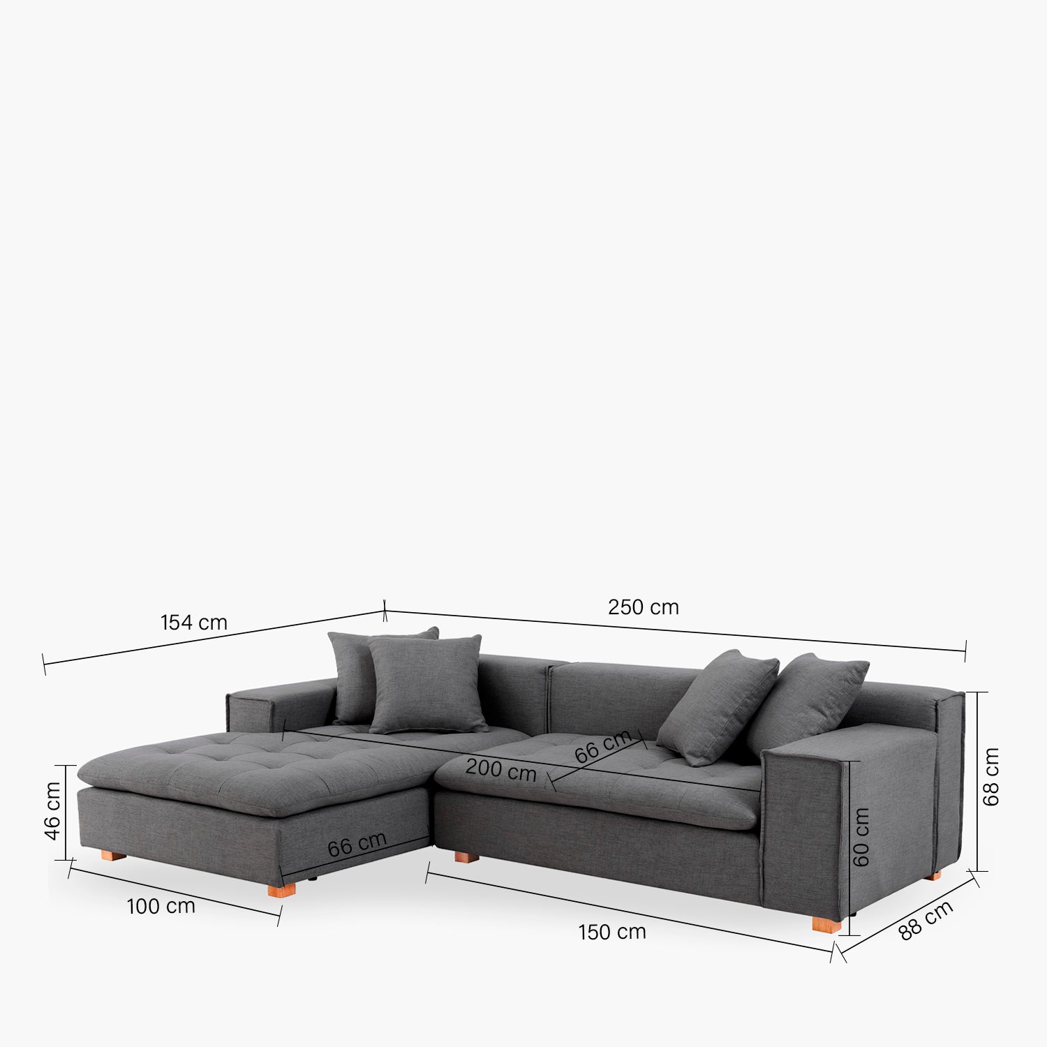 Seccional Forma gris izq