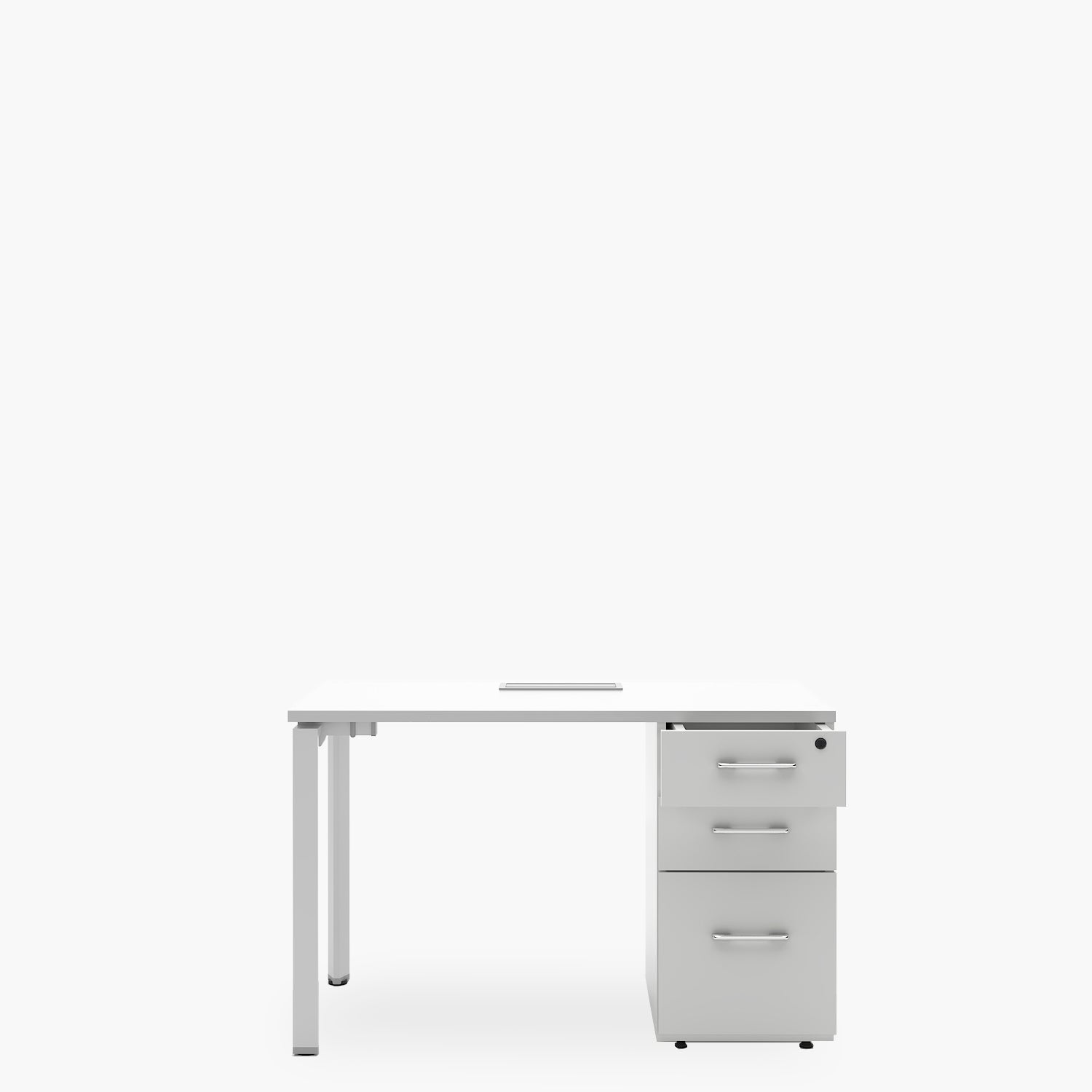 Escritorio Neo con pasacables 120x60 con cajonera melamina - Form Design