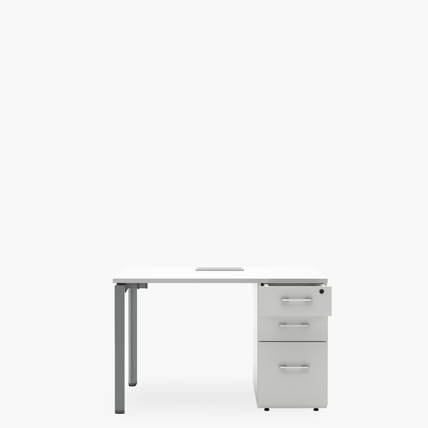 Escritorio Neo con pasacables 120x60 con cajonera melamina - Form Design