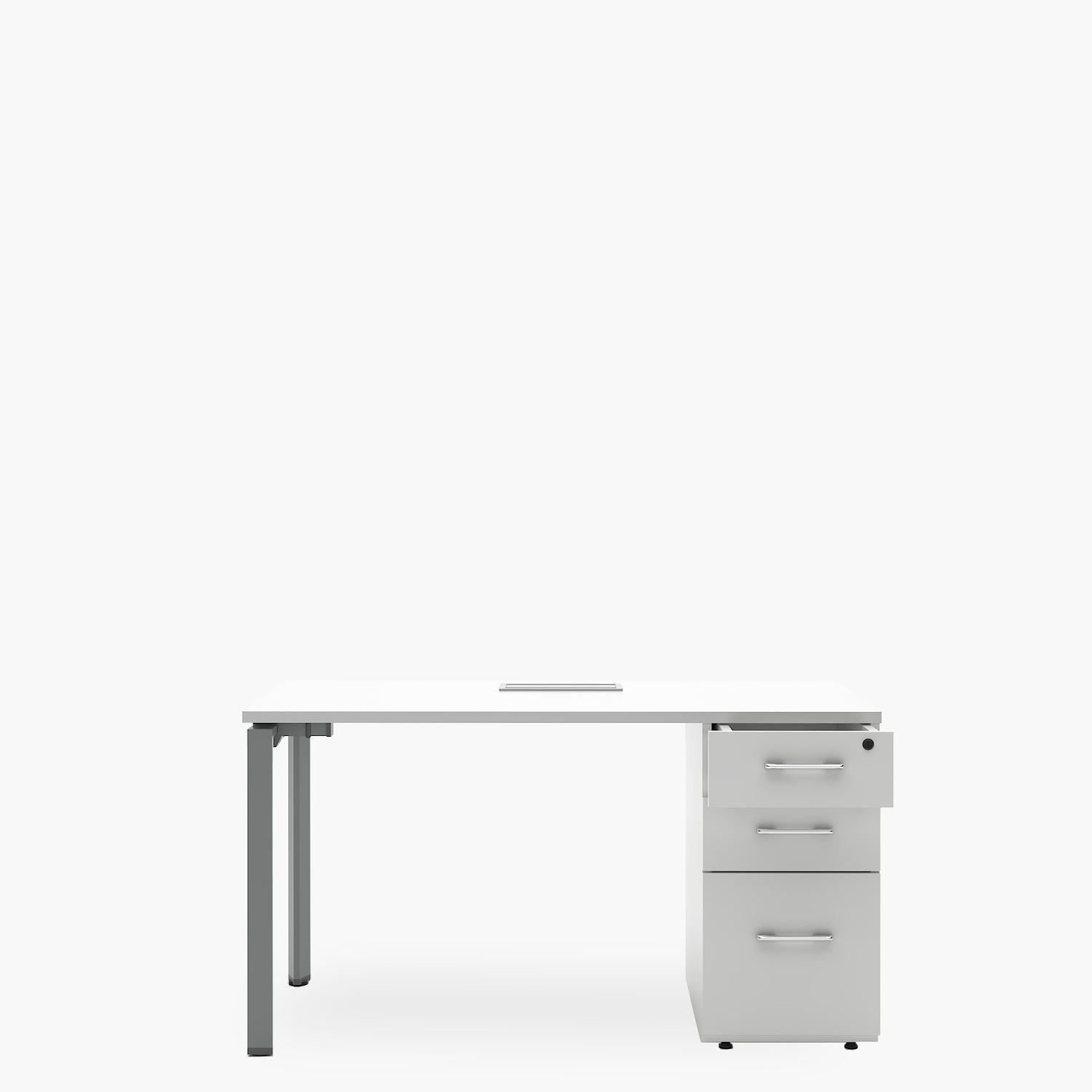 Escritorio Neo con pasacables 140x60 con cajonera melamina - Form Design