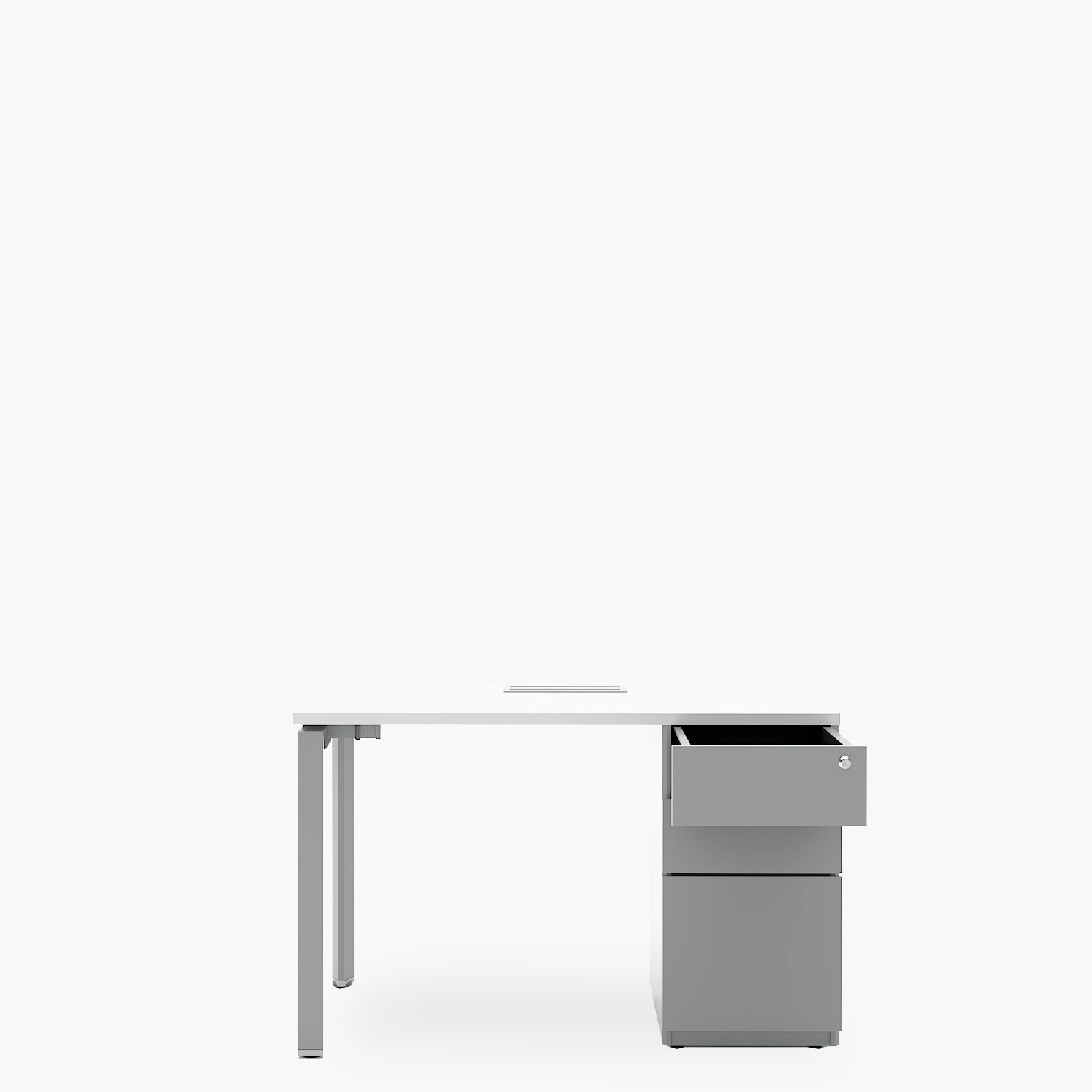 Escritorio Neo con pasacables 120x60 con cajonera metálica - Form Design