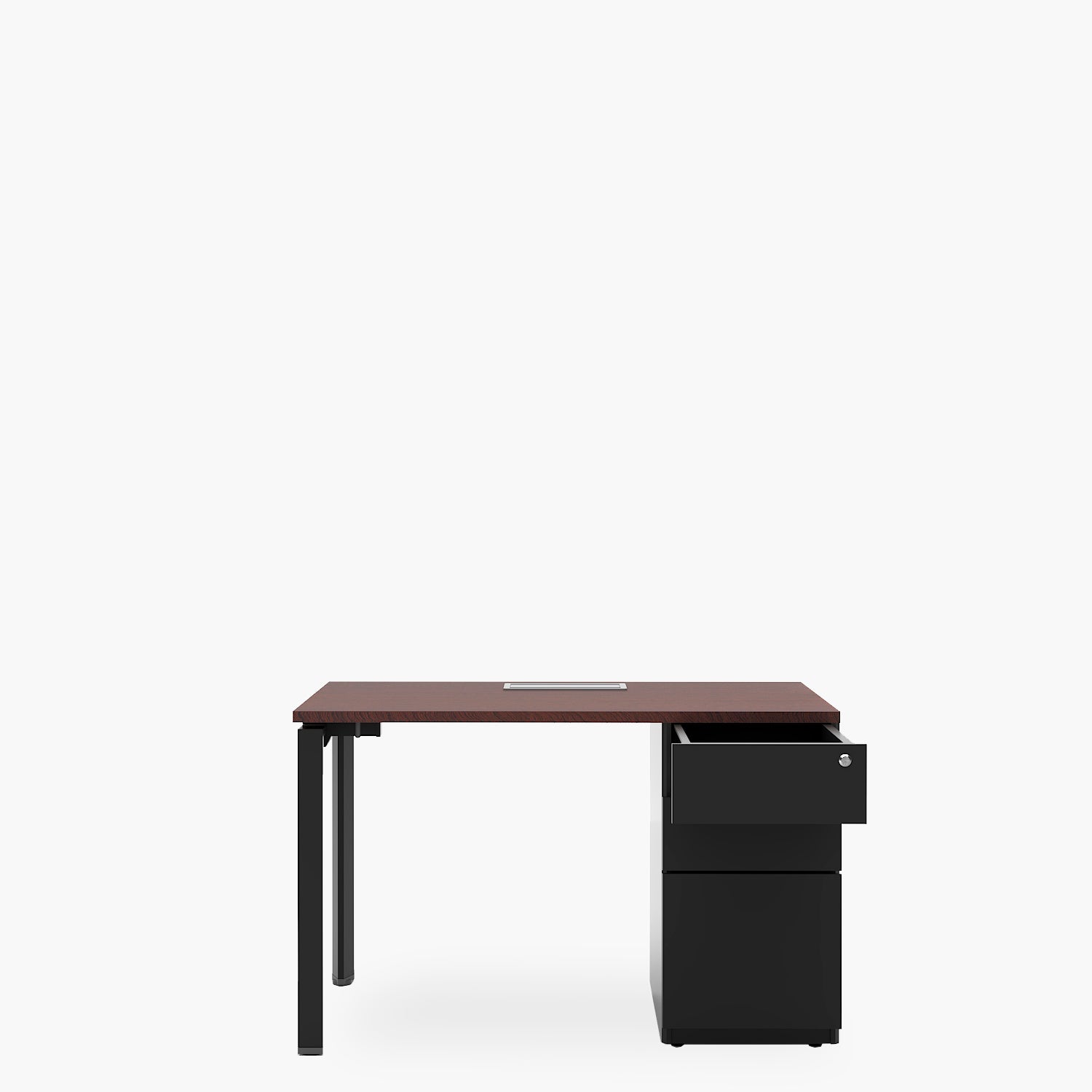 Escritorio Neo con pasacables 120x60 con cajonera metálica - Form Design