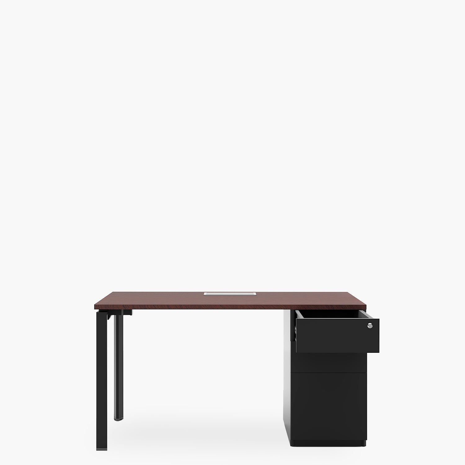 Escritorio Neo con pasacables 140x60 con cajonera metálica - Form Design