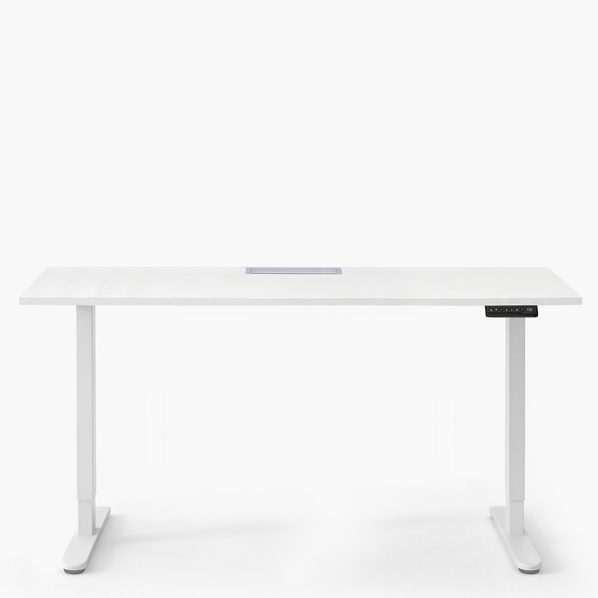 Escritorio Cosmo 180x70 Eléctrico Dual Lite con pasacables Blanco/Blanco