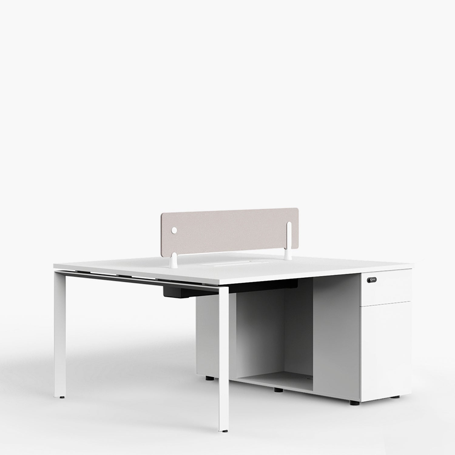 Escritorio Nova 120 Bench 2 pers Blanco/Blanco