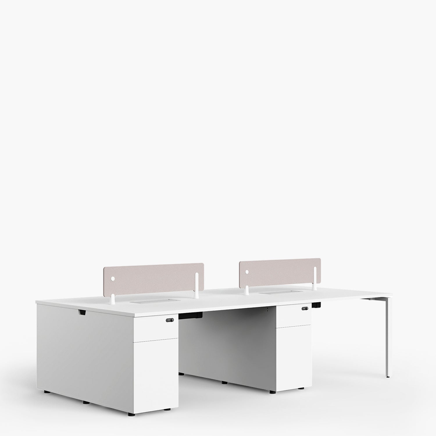 Escritorio Nova Extensión 120 Bench 2 pers Blanco/Blanco