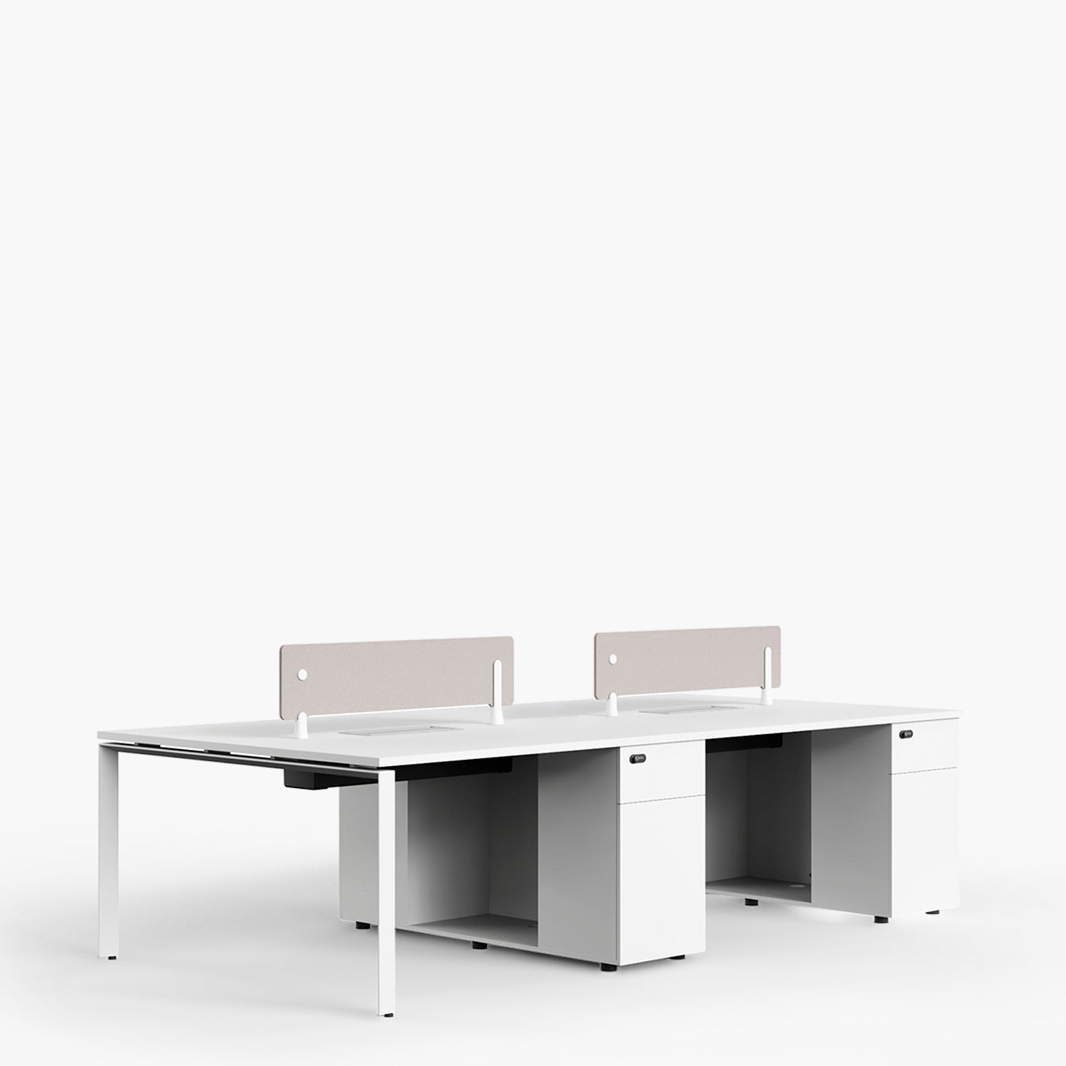 Escritorio Nova Extensión 120 Bench 2 pers Blanco/Blanco