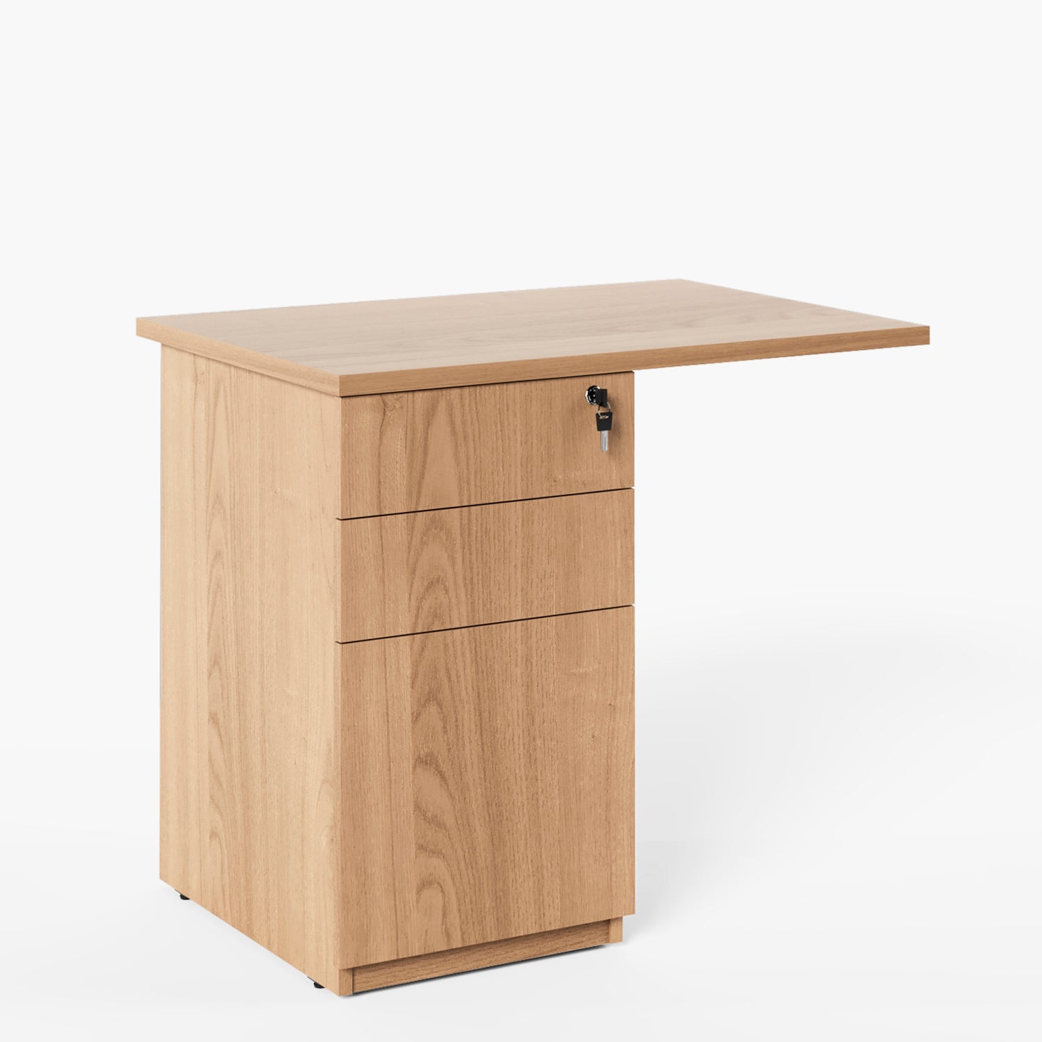 Lateral c/cajonera para Escritorio Space 50x90 Natura/Blanco - Form Design