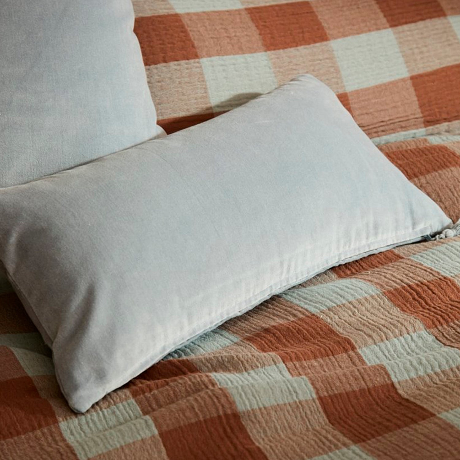 Funda Cojín Velur 30x60 Azul