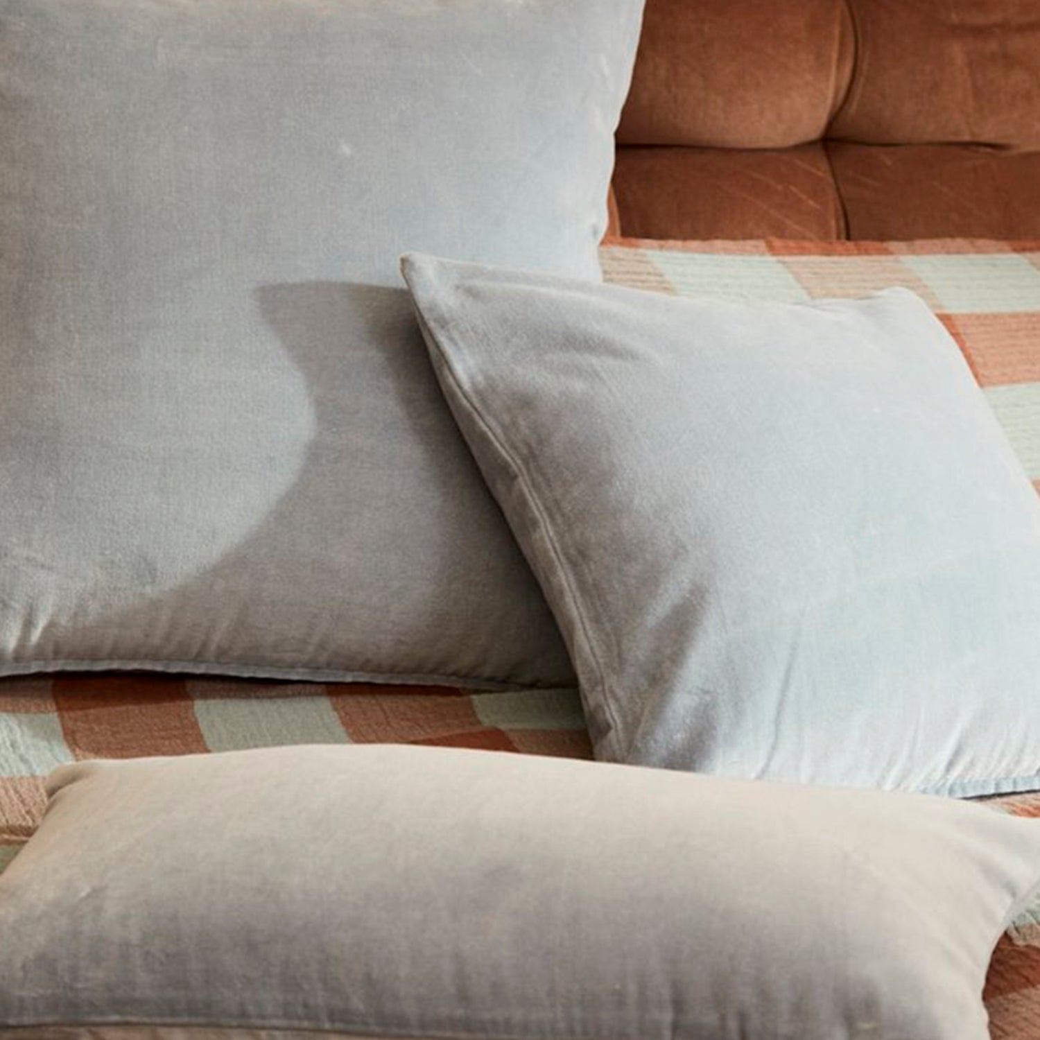 Funda Cojín Velur 45x45 Azul