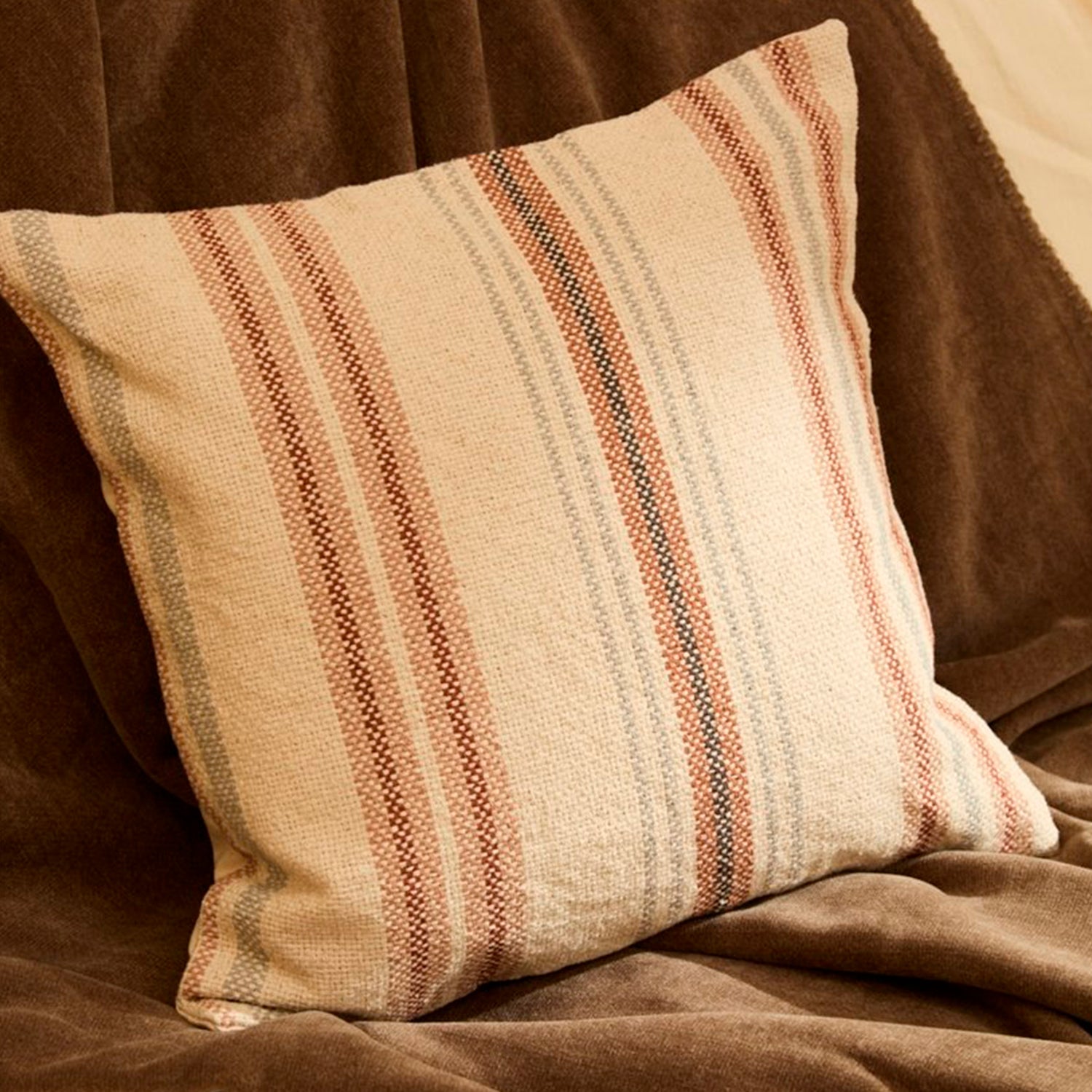 Funda Cojín Perú 45x45 Tierra