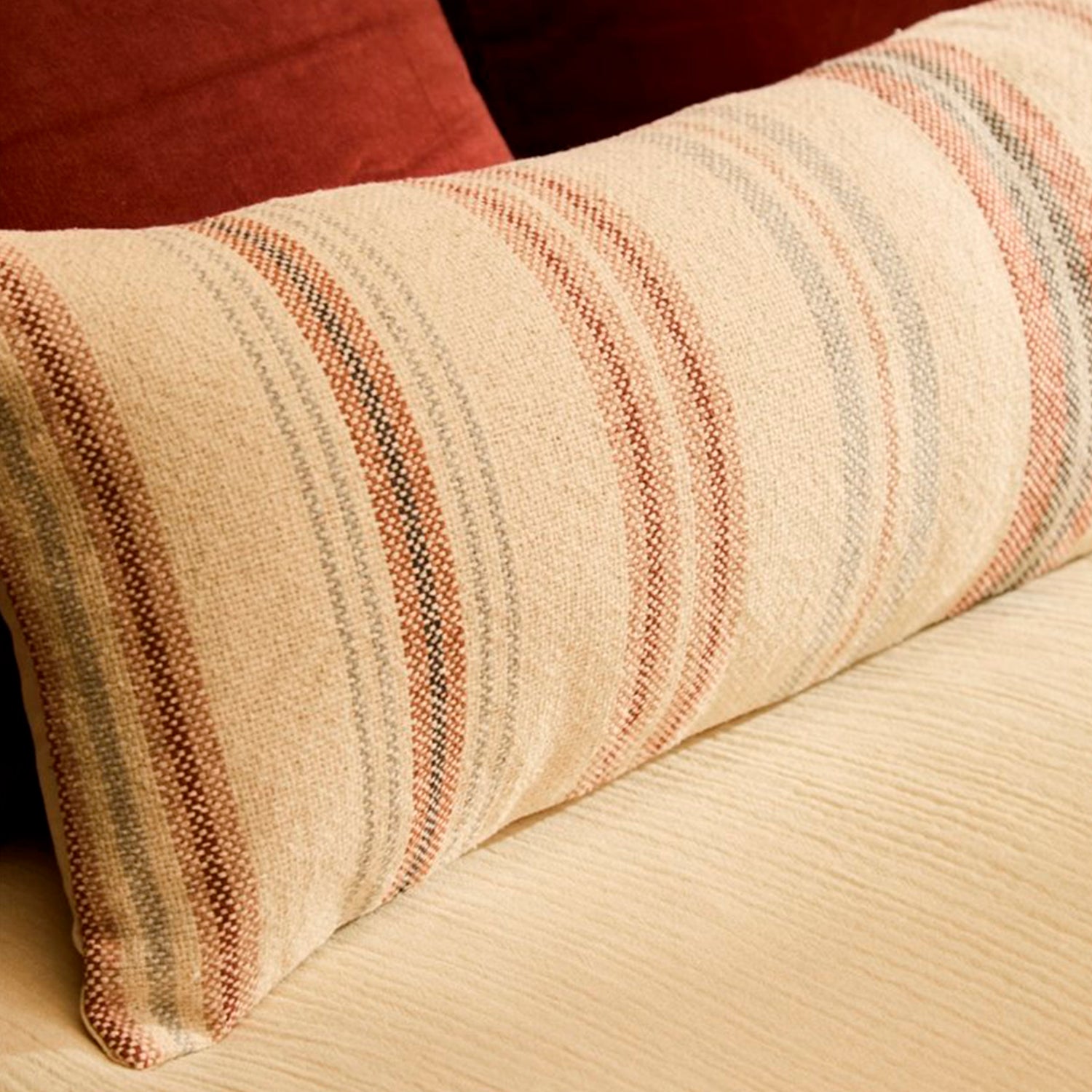 Funda Cojín Perú 35x110 Tierra