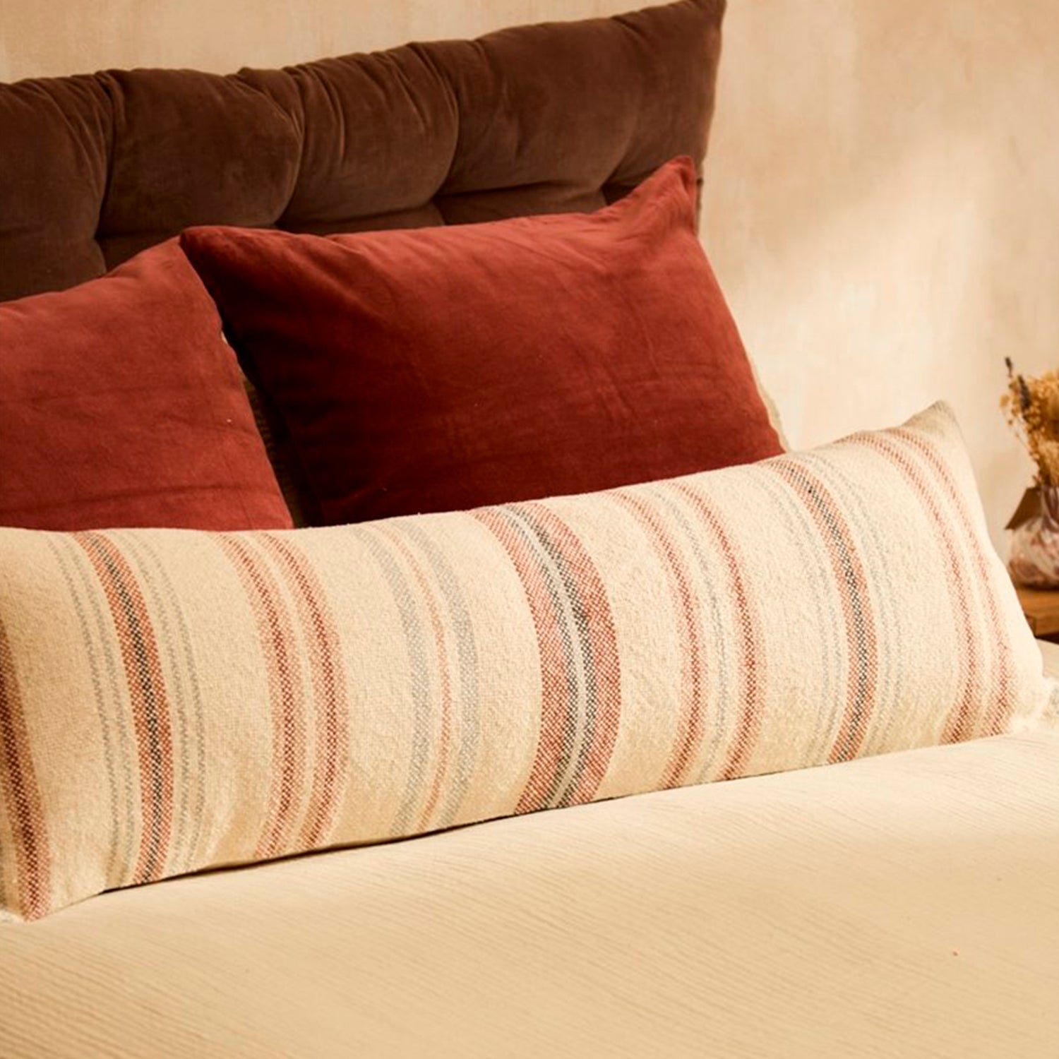 Funda Cojín Perú 35x110 Tierra