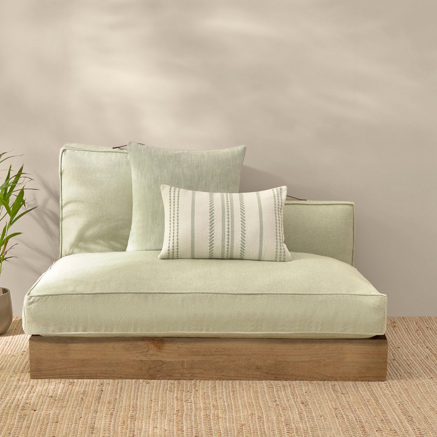 Funda Cojín Trichi 120x60 Verde