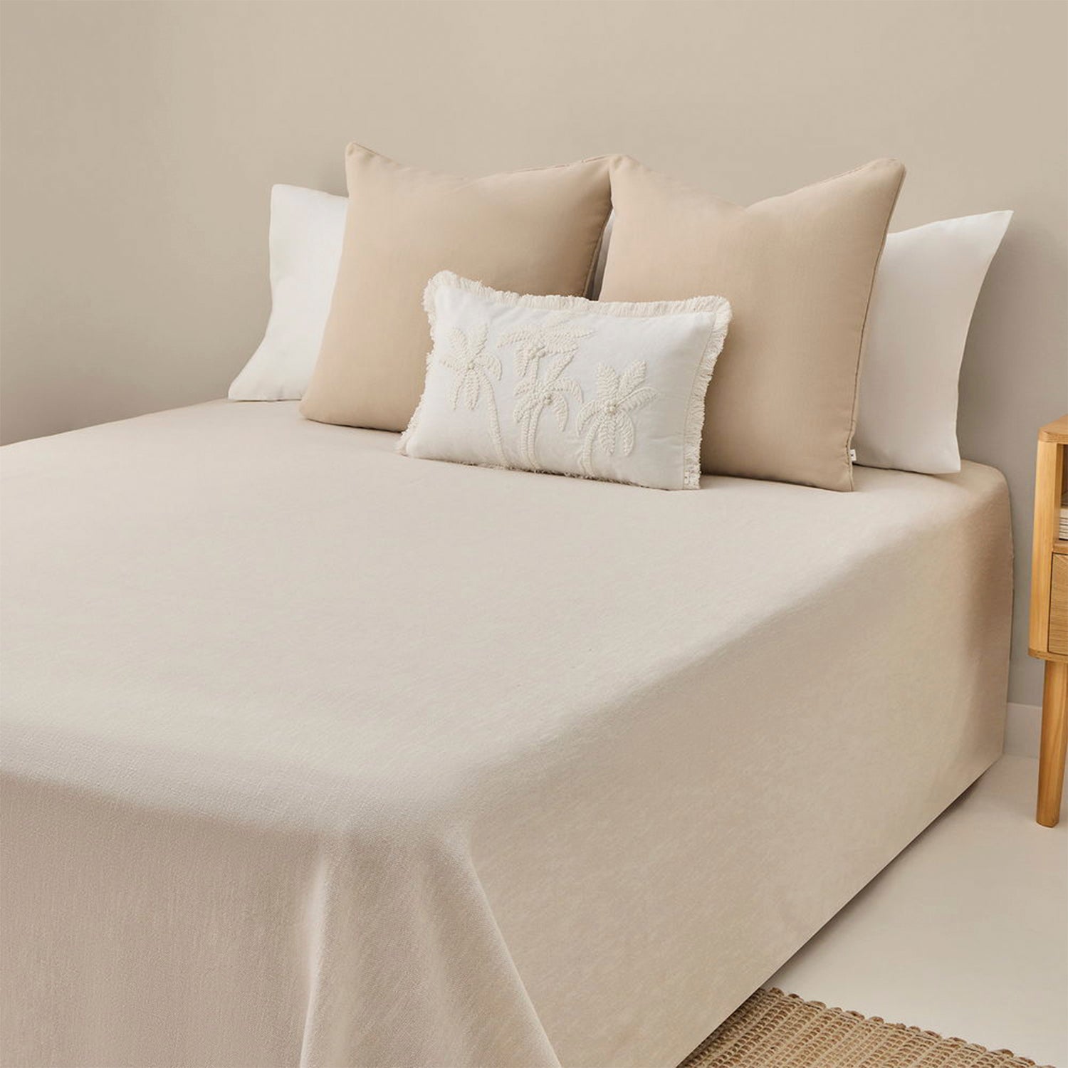 Colcha Soliso 180x280 Beige (Cama 1,5 Plazas)