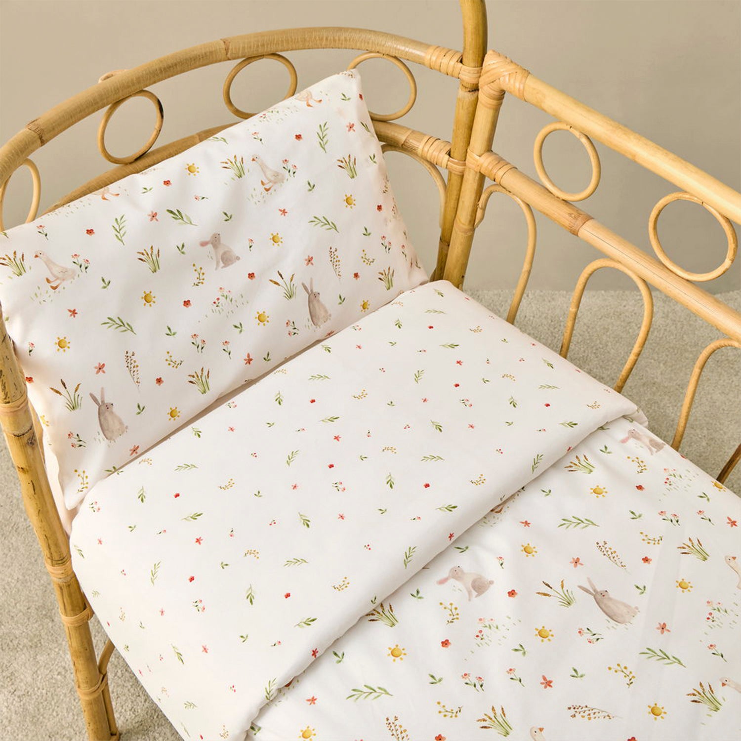 Funda Plumón Conejitos 110x135 (Cuna)