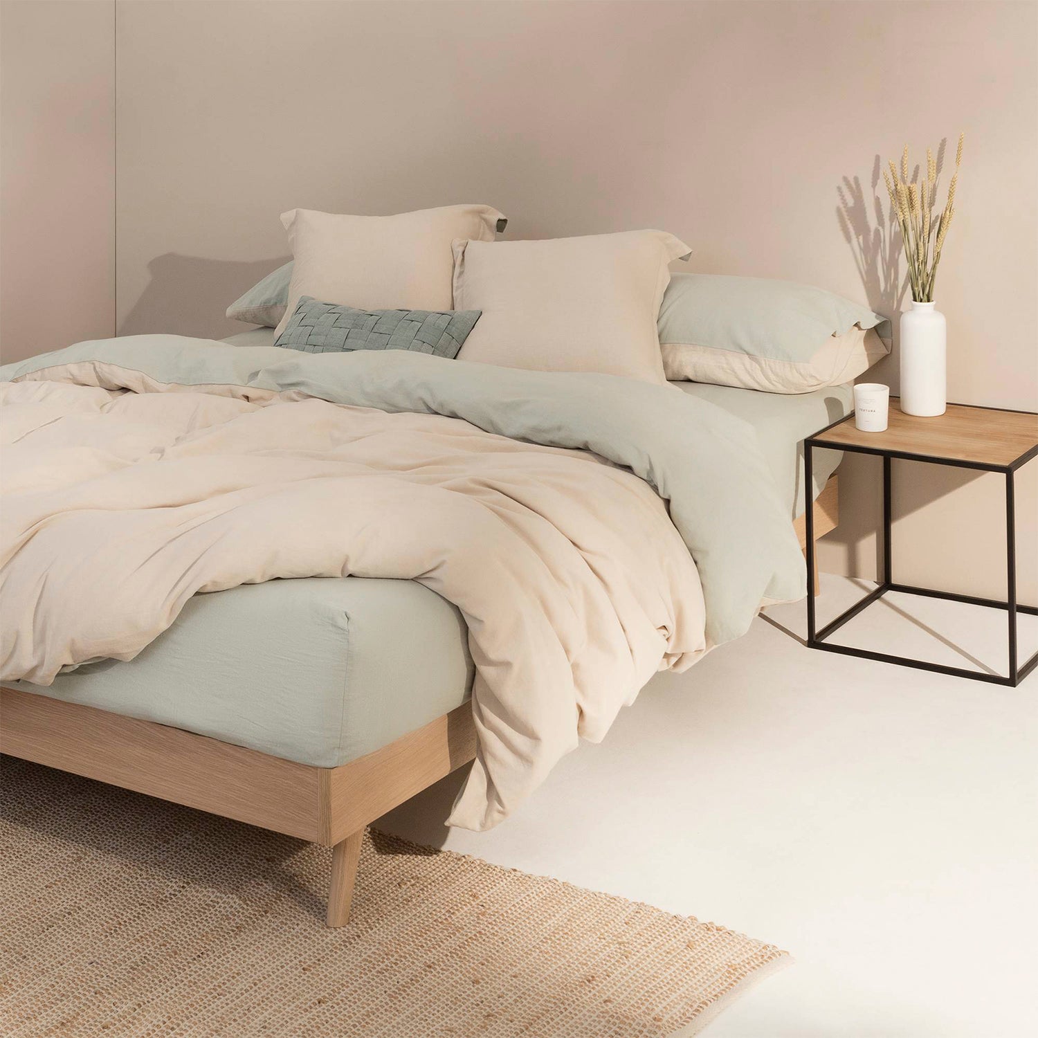 Funda Plumón Linlov 240x260 Menta (Cama 2 Plazas o Queen)