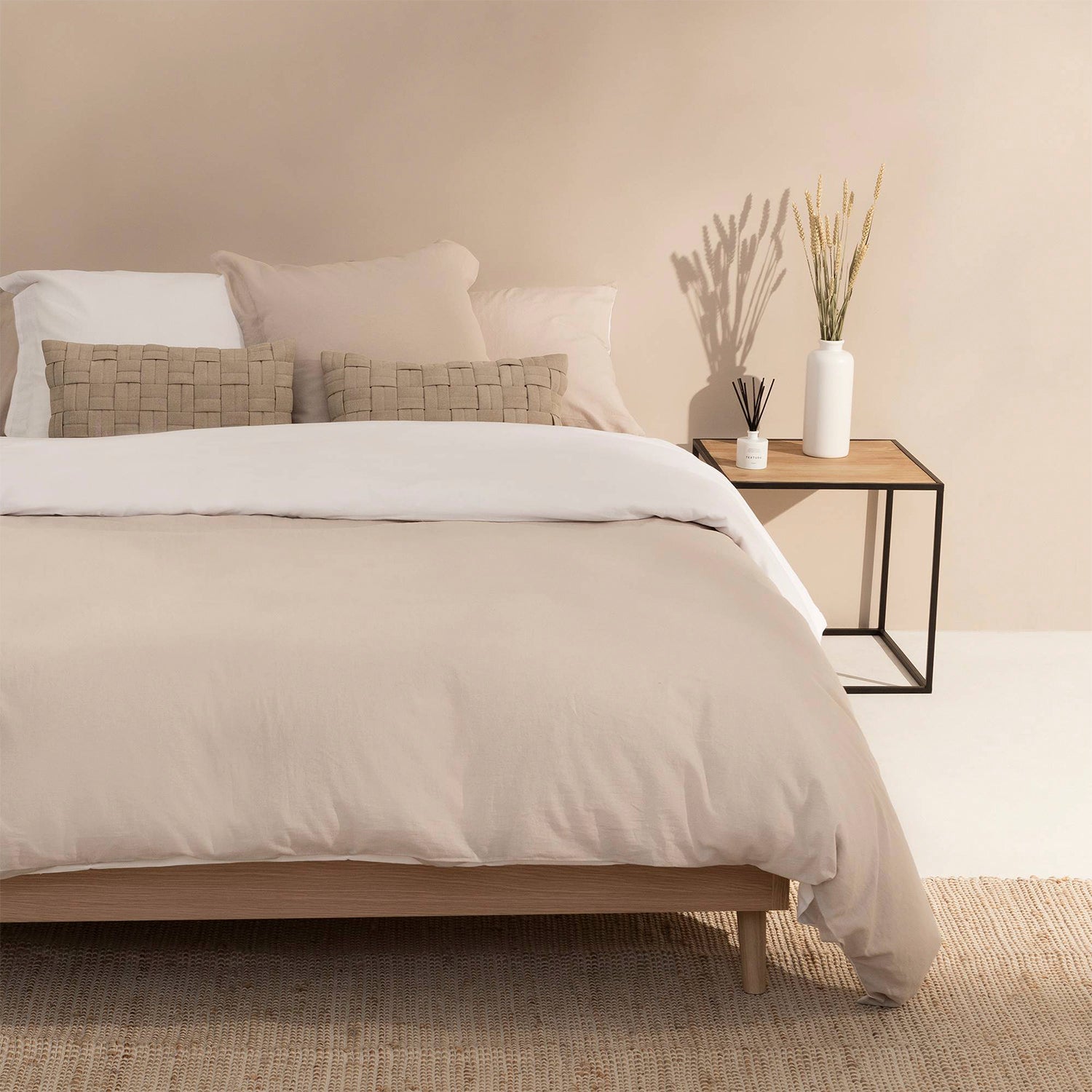 Funda Plumón Linlov 240x260 Beige (Cama 2 Plazas o Queen)