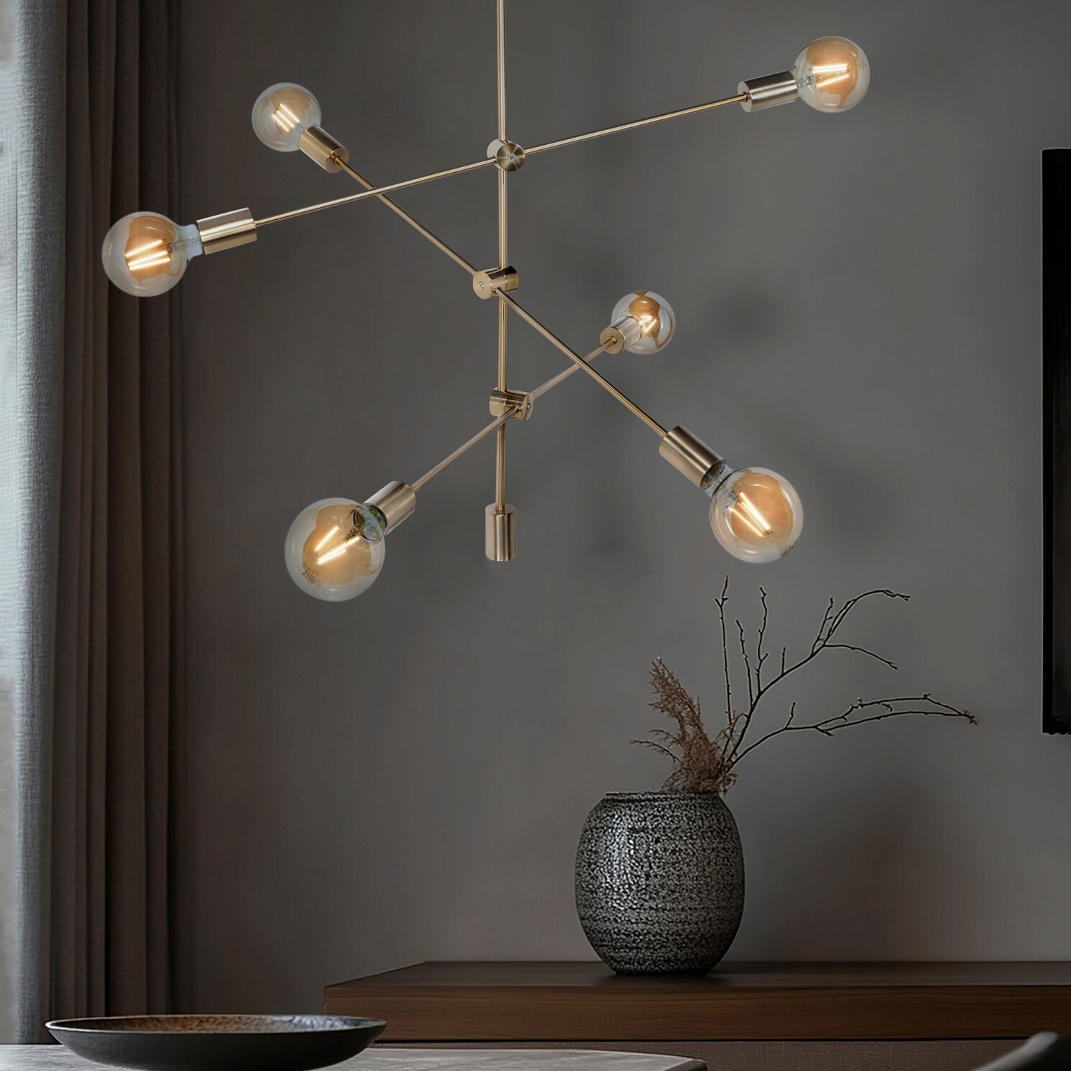 Lampara De colgar Orbit II Bronce