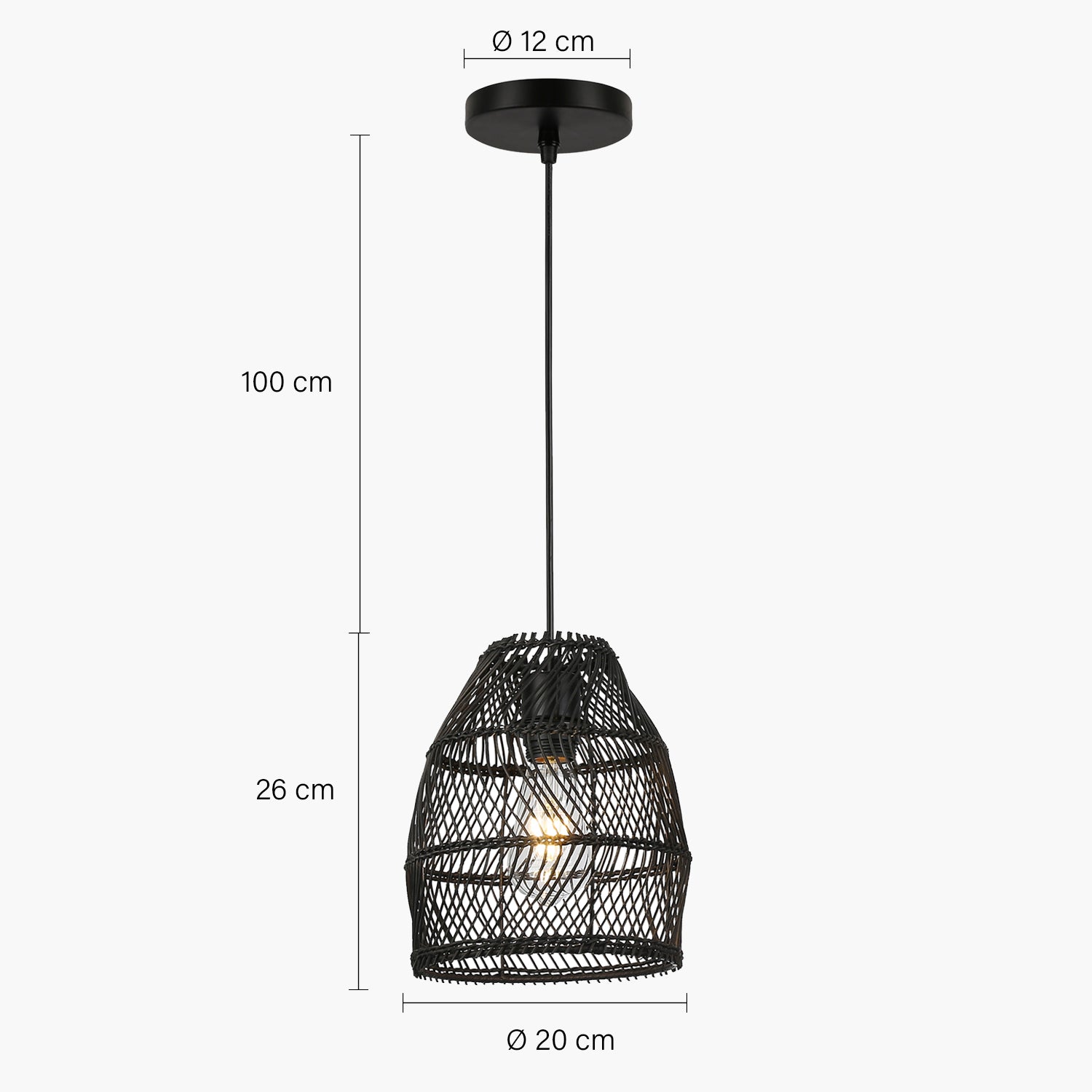 Lámpara de Colgar Sarah Negro - Form Design