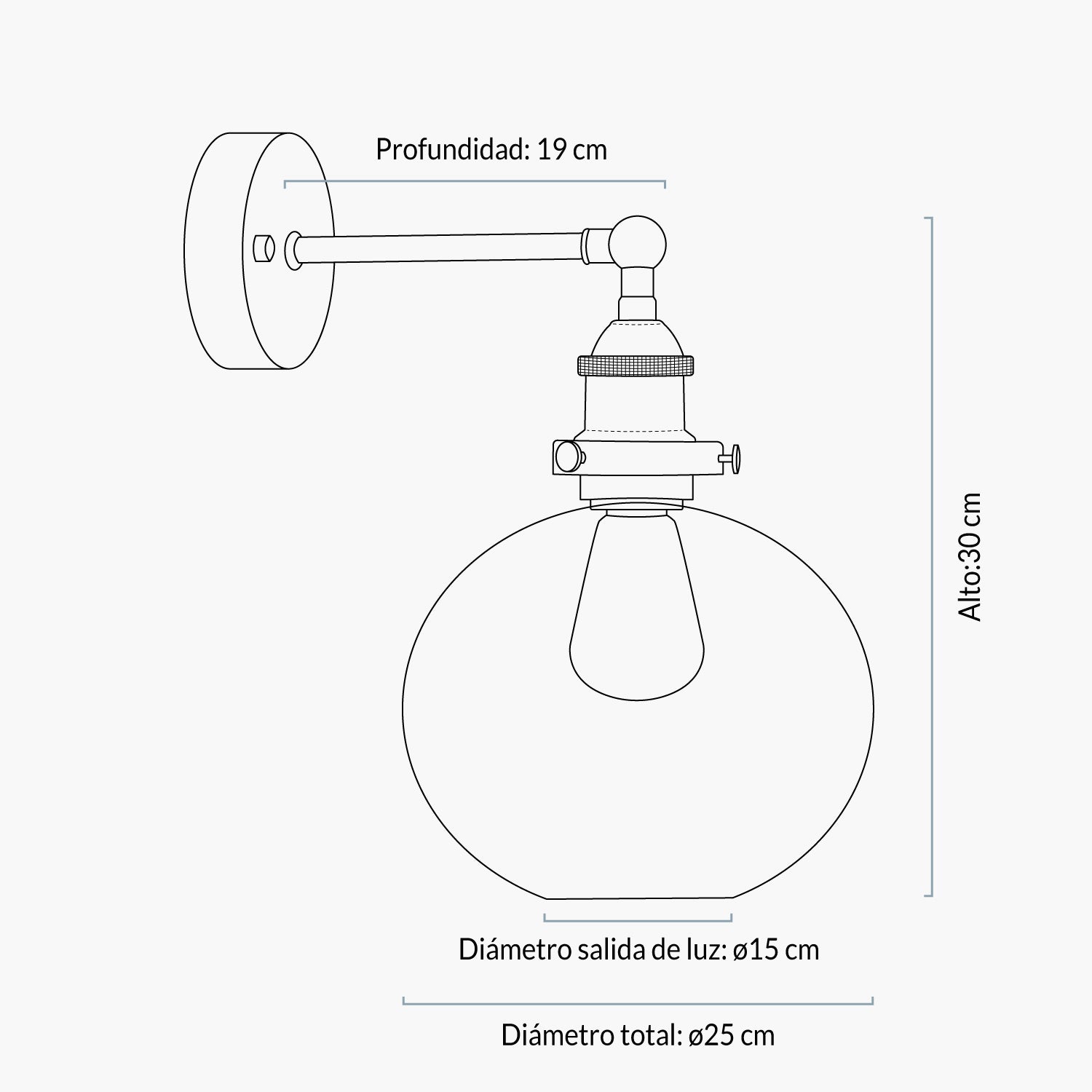 Lampara De Pared Bubble