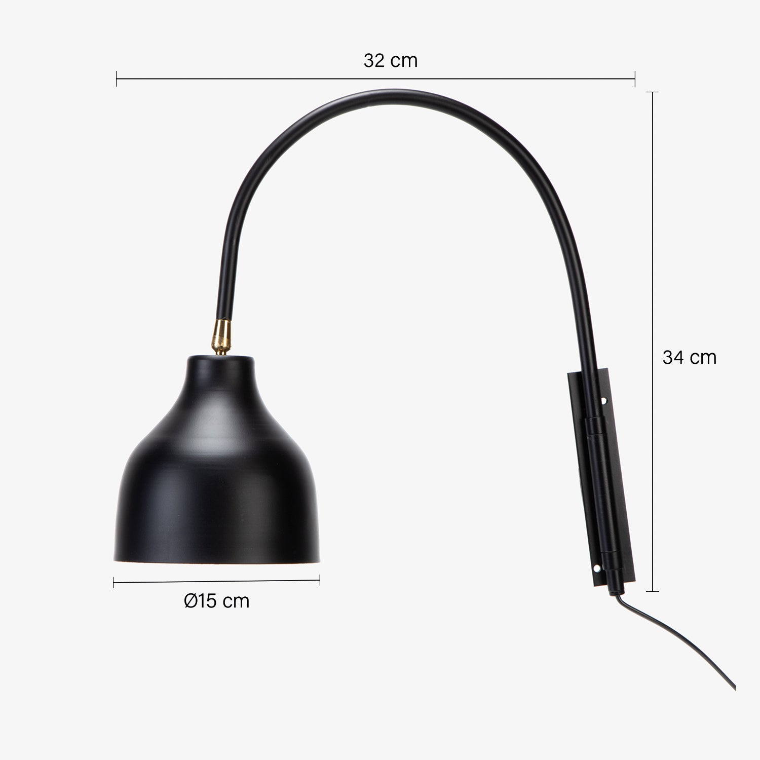 Lámpara de Pared Vince Negro - Form Design